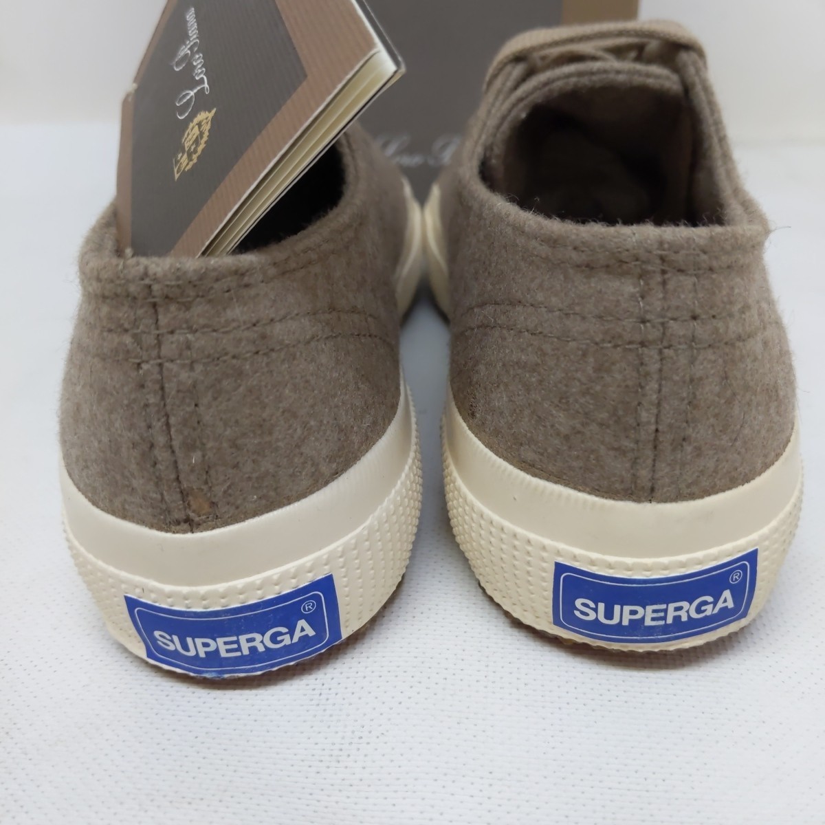 NIB SUPERGA x LORO PIANA 35 5 Sneakers 100% Cashmere Natural RaRe Shoes Flats