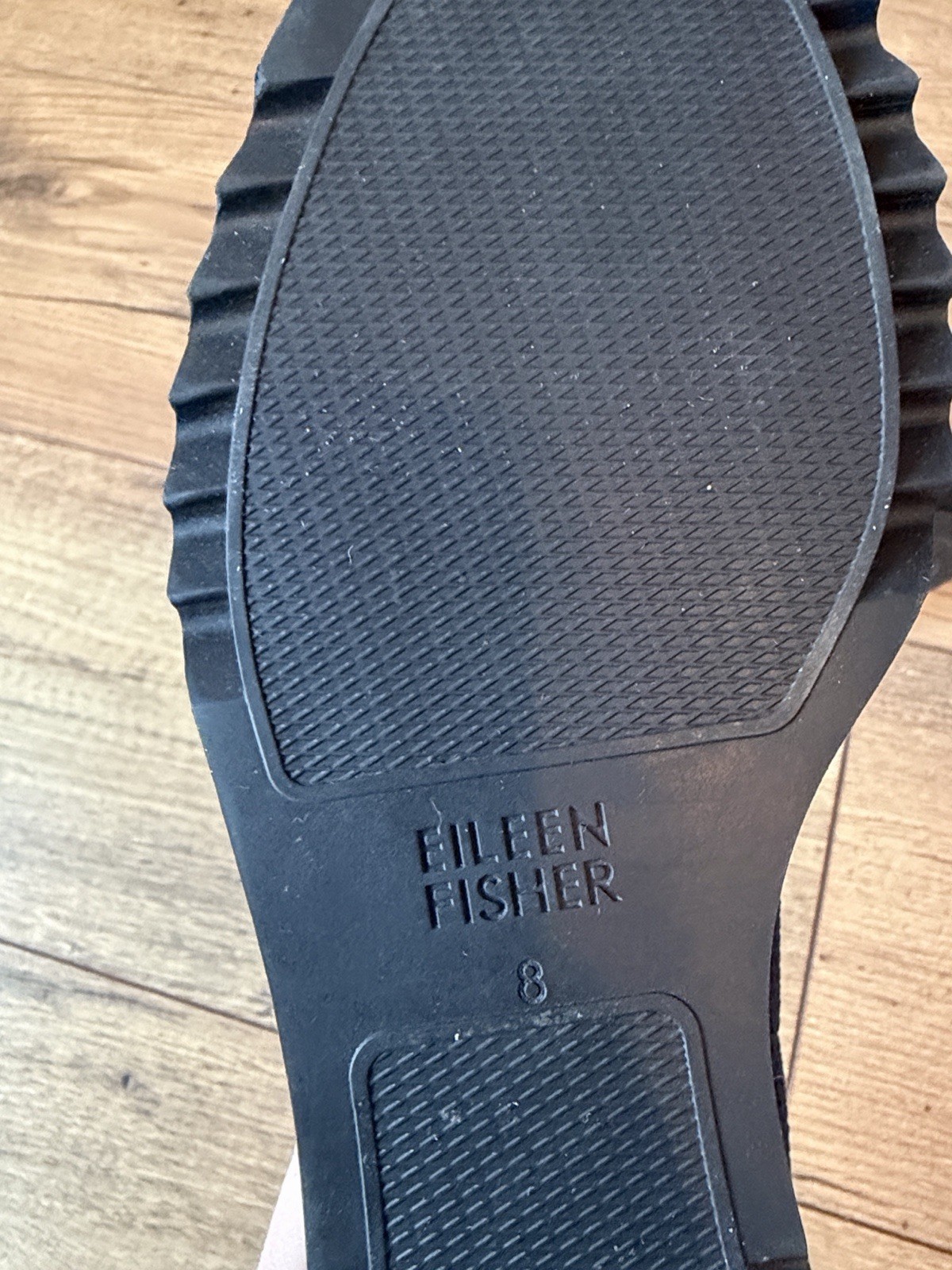 Eileen Fisher Lindy Recycled Stretch Knit Platform Wedge Loafer Shoes Navy 8
