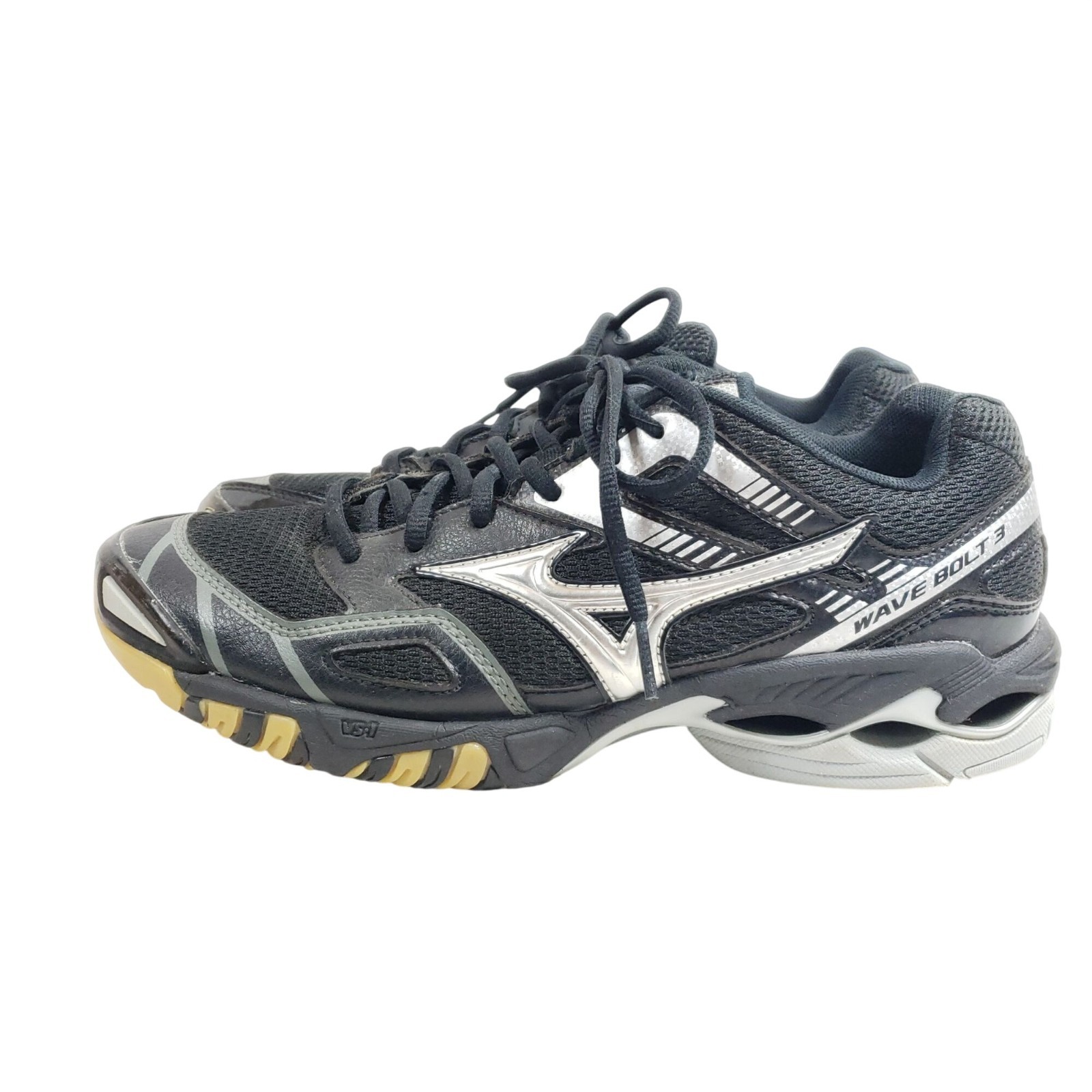 Mizuno Wave Bolt 3 Womens Size 9.5 Volleyball Shoes Black/Silver