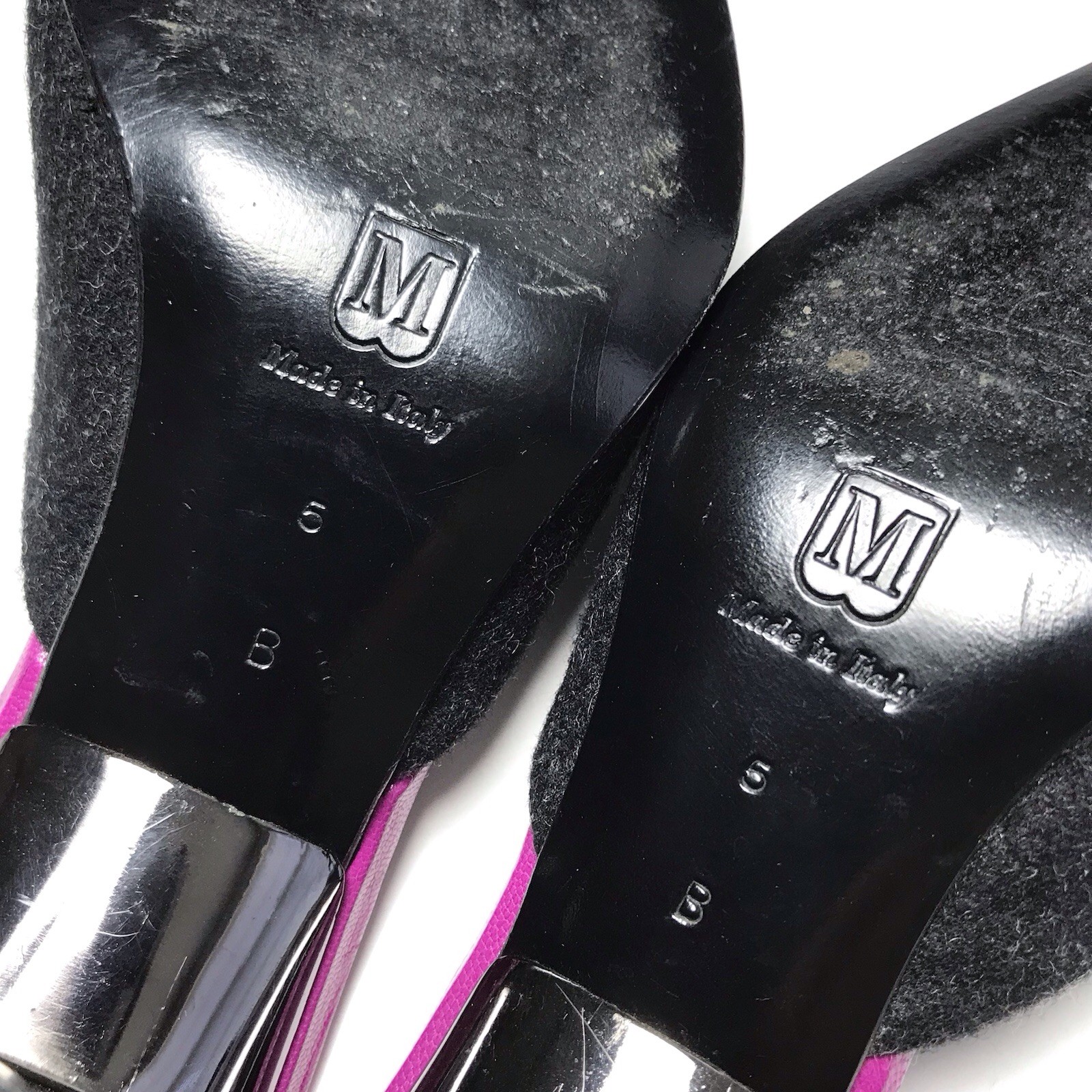 Bruno Magli Y2K Vtg Floral Embroidered Art Deco Heel Gray Wool Kitten Mules 5