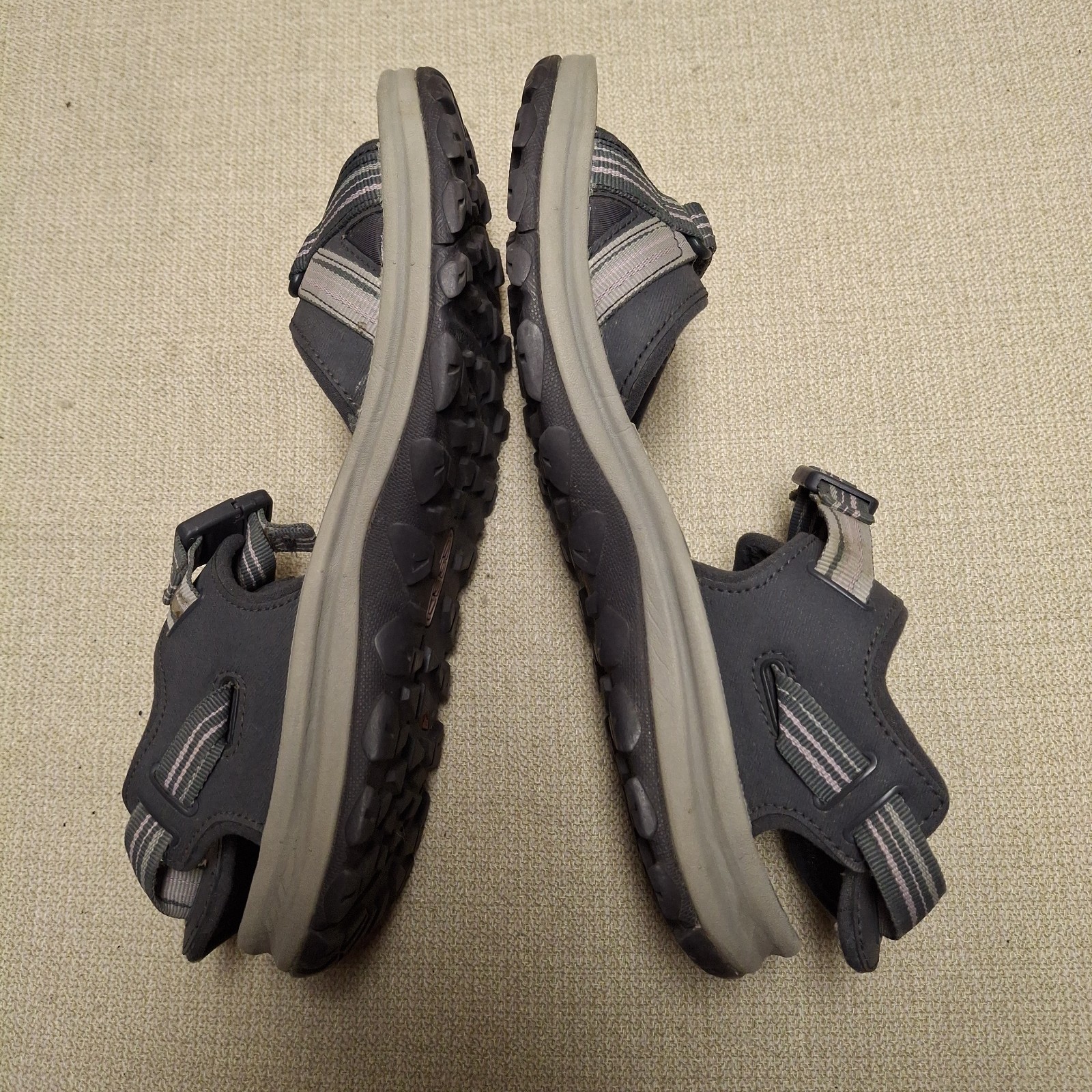 Keen Womens Terradora II Sz 8.5 2 Strap Open Toe Sport Sandals Light Gray