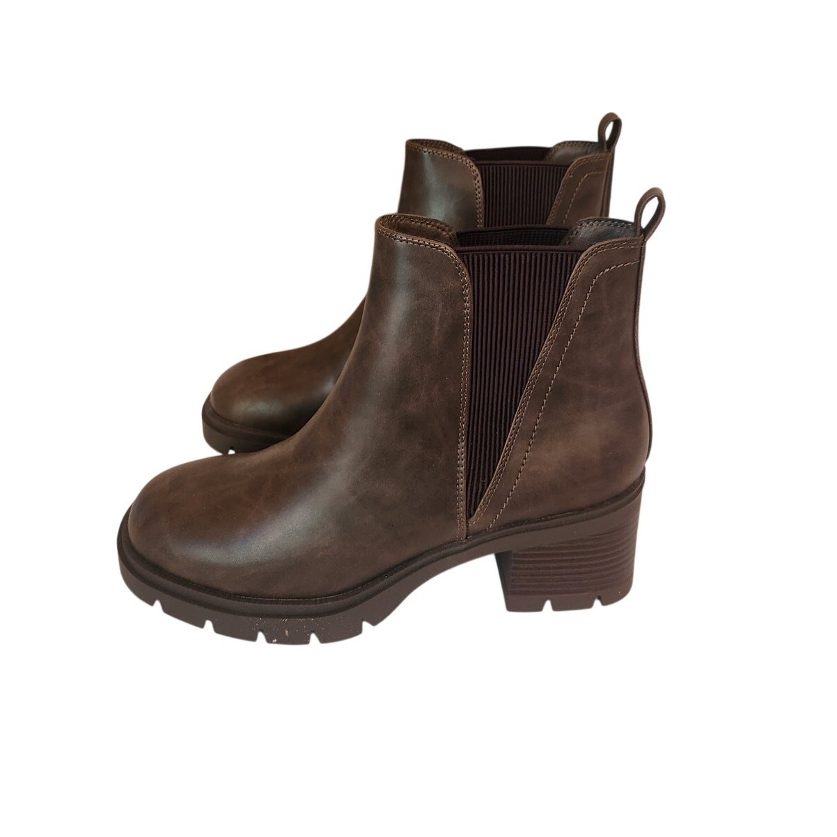 MIA Panola Chunky Sole Winter Fall Spring Brown Boots 10M