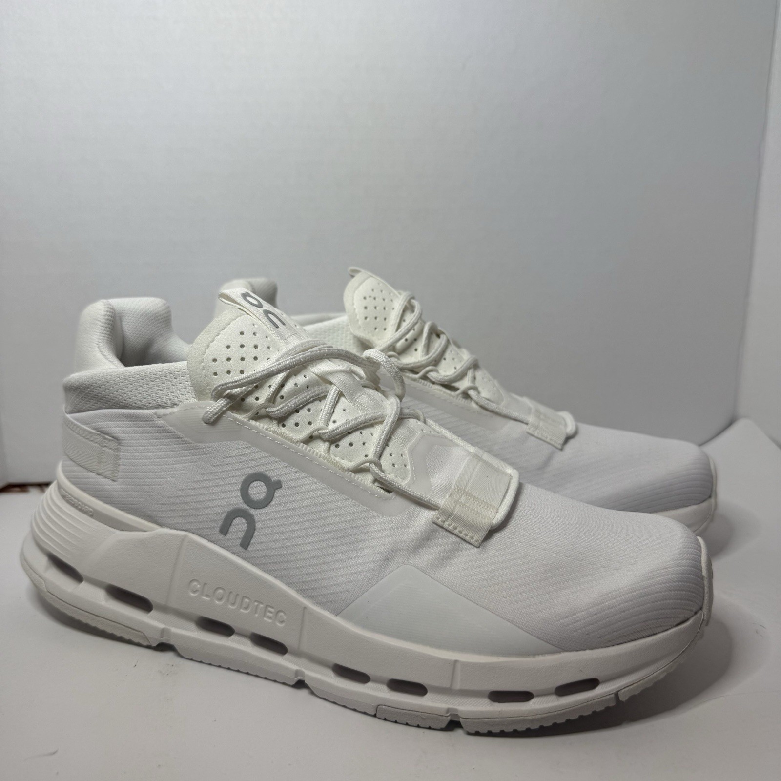 On Cloudnova 2 All White Running Sneakers Women’s Size 9 Medium