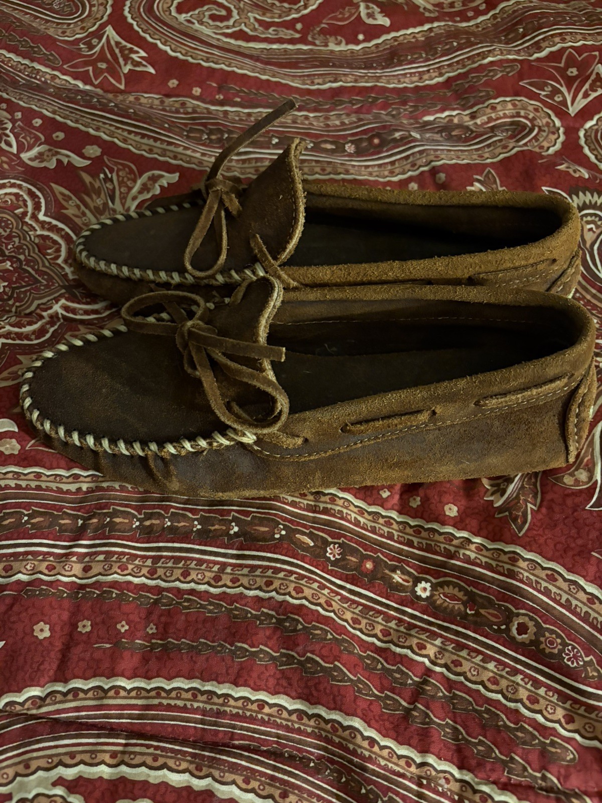 minnetonka driving moccasins size 8 men 10 women new without box