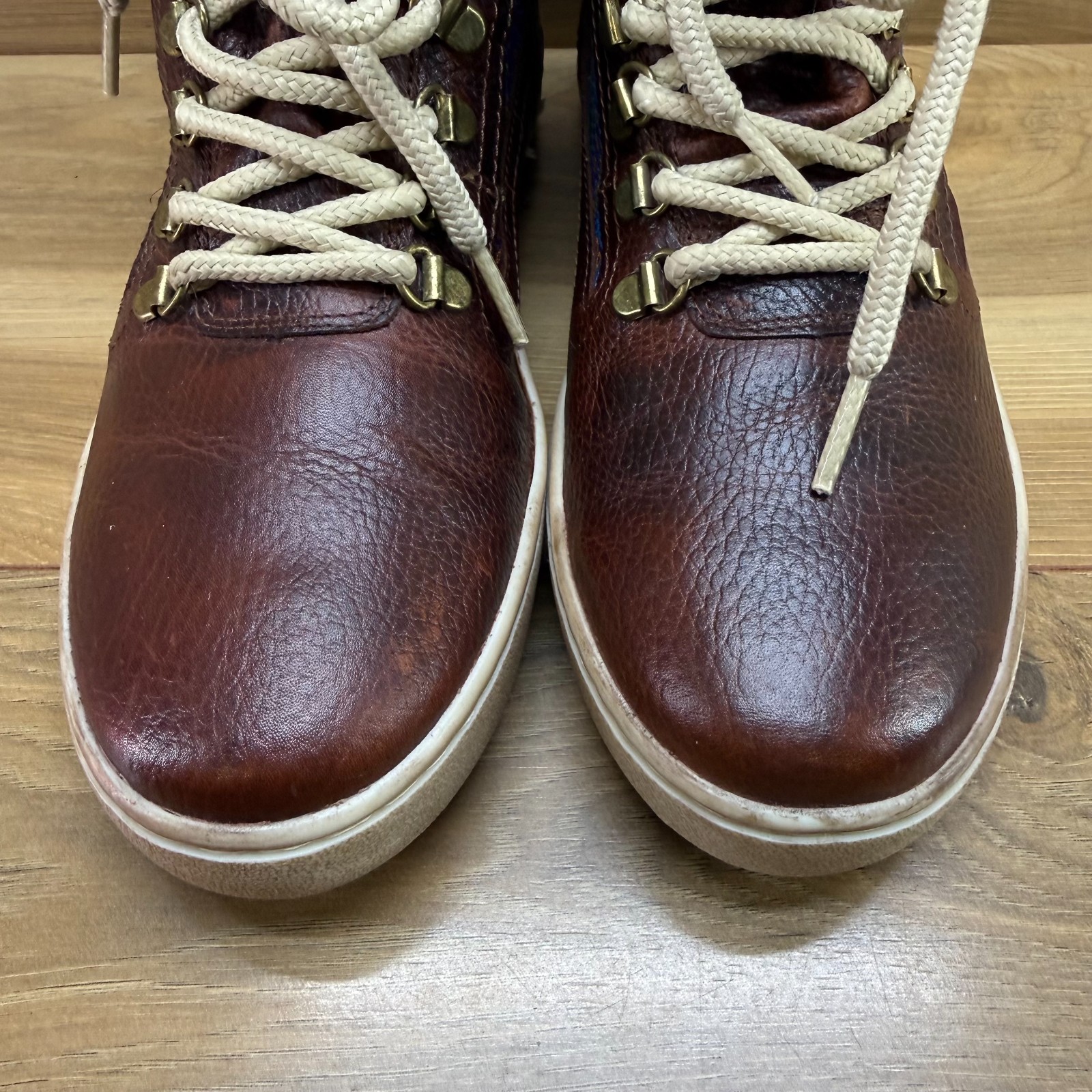 Inkkas Sokoke Camping Boot High Top Sneakers Womens 9 EU 40 Brown Leather Boho