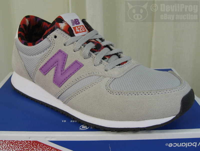 NIB NEW BALANCE Womens 420 Artistic Pop Lace-Up Sneakers US 6.5/37 Grey/Purple
