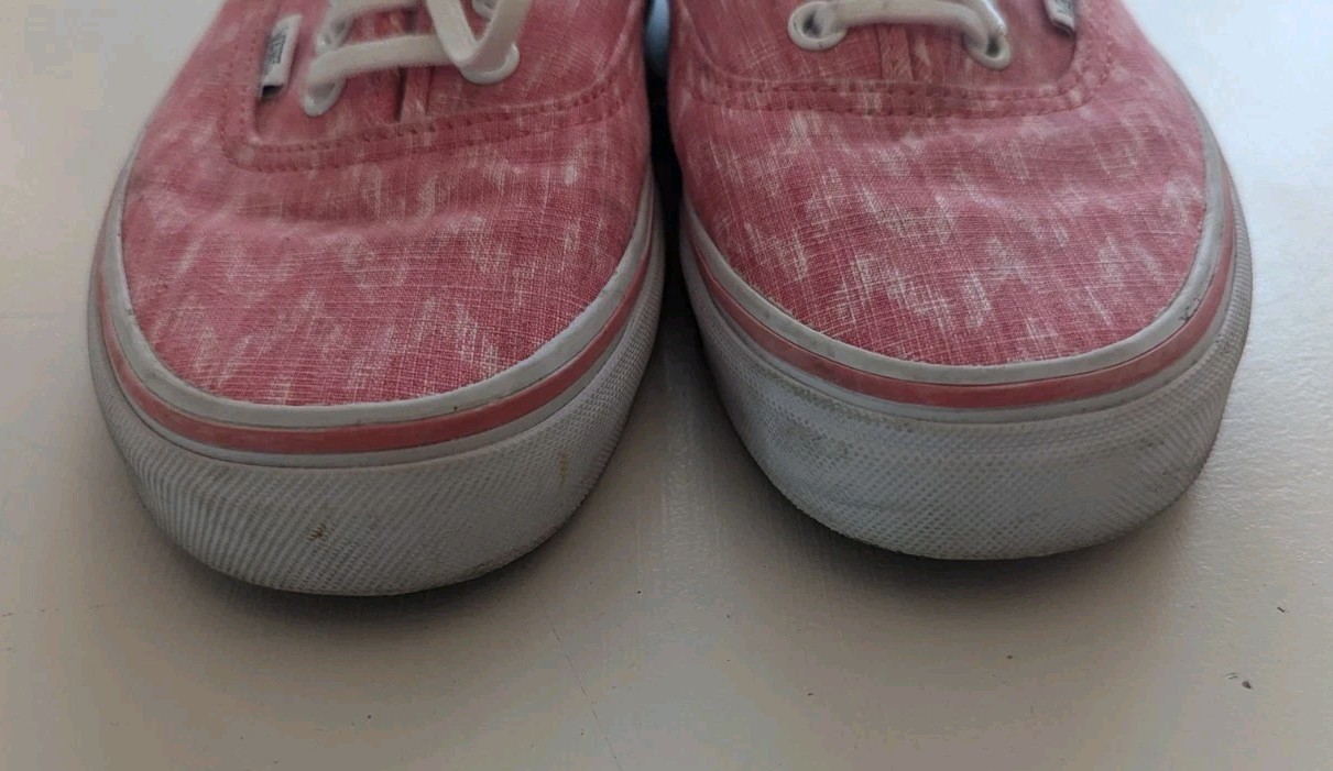 Vans off the Wall Sneakers Pink White Chevron Knit Women’s Size 8 Grunge Skater