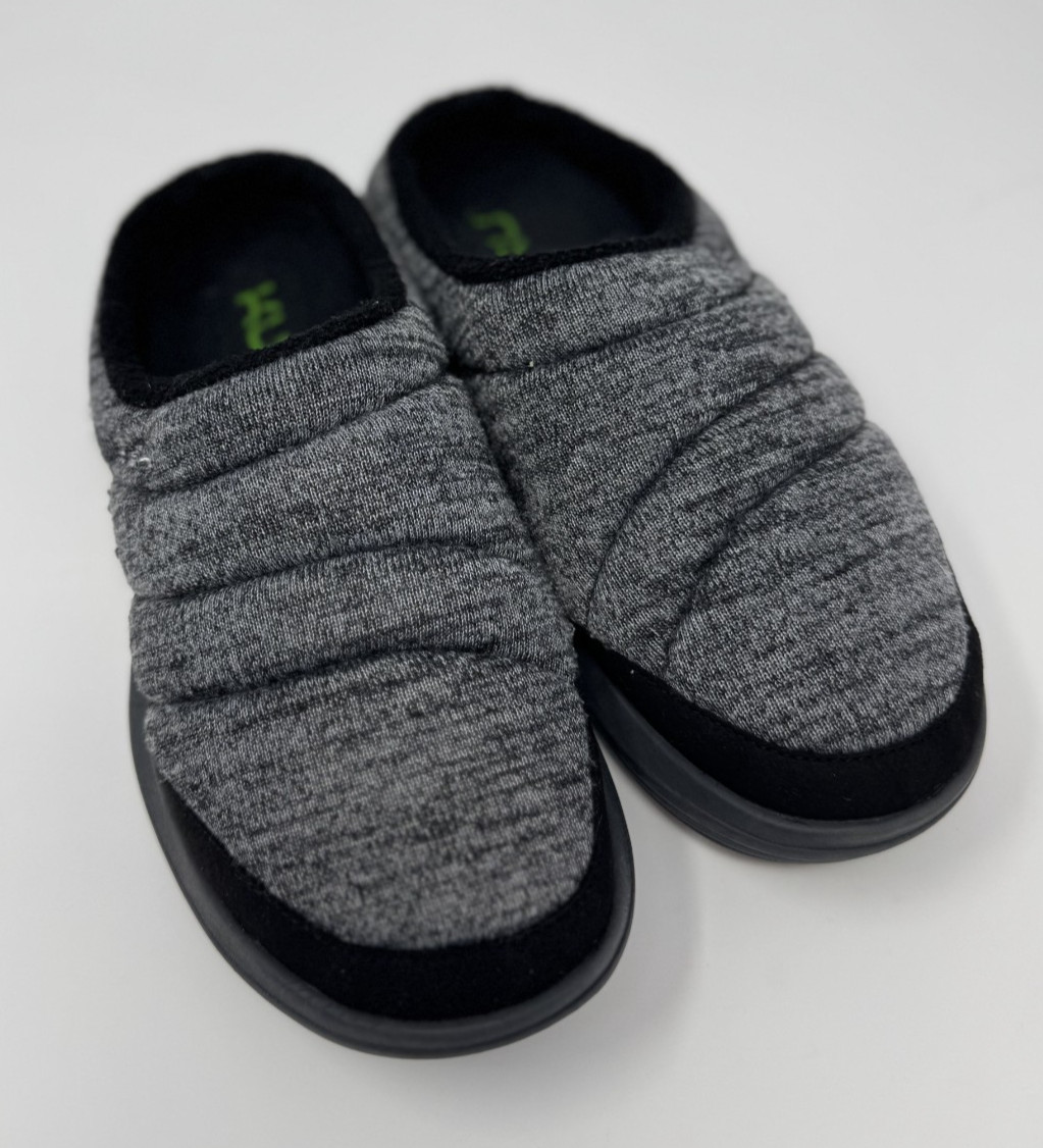 Kuru Draft 2 Womens Size 9 Gray Black Walking Comfort Slip-On Mule Slippers