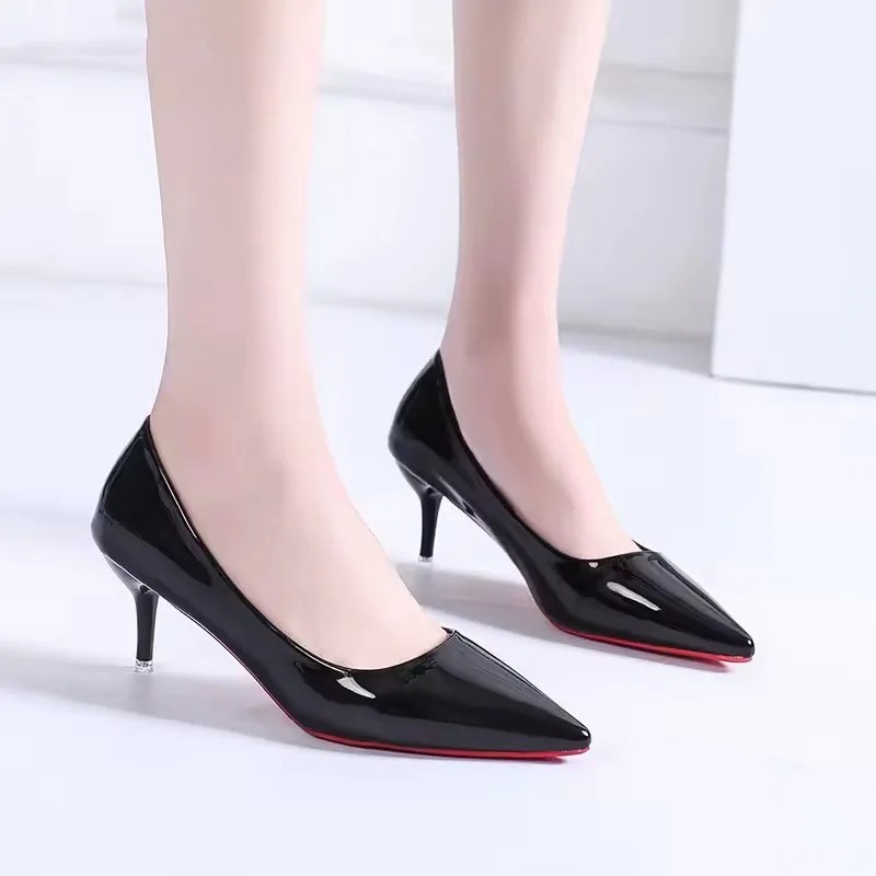 Women’s Pointed Toe Patent Leather High Heel Pumps Office Party Dress Shoes