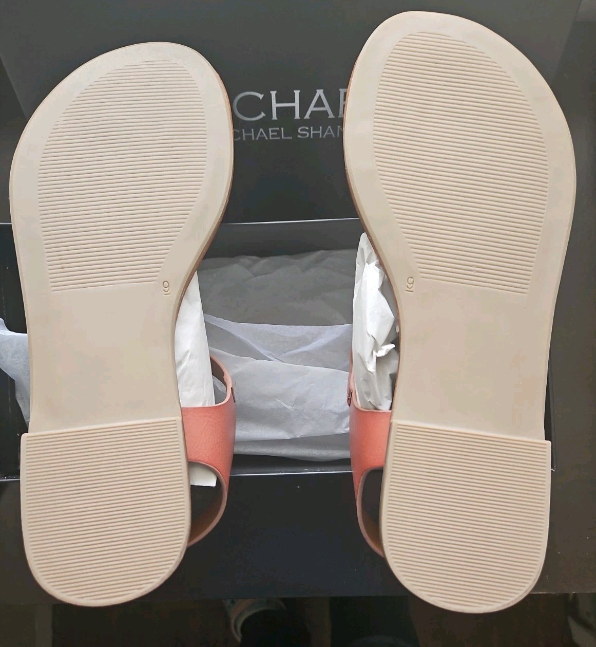Michael by Michael Shannon Christina Brown Thong Sandals Womens 9 NEW In Box