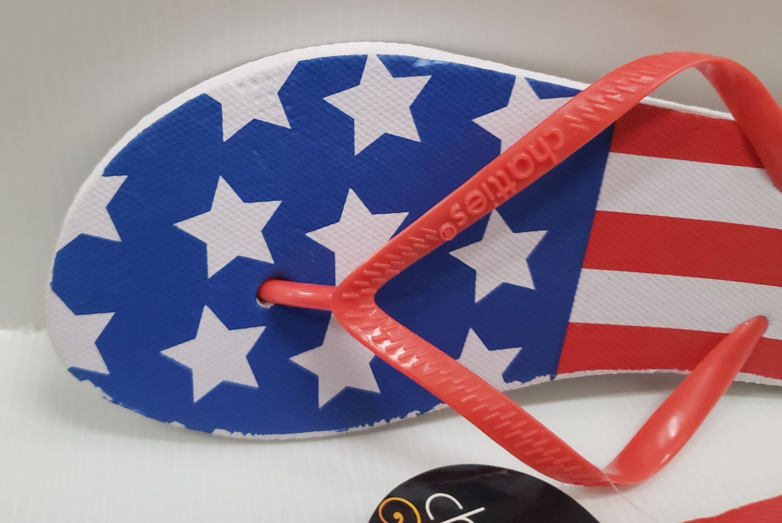 Flip Flops Size L (Large)(size 9-10) JULY 4,PATRIOTIC,USA AMERICAN FLAG,Chatties