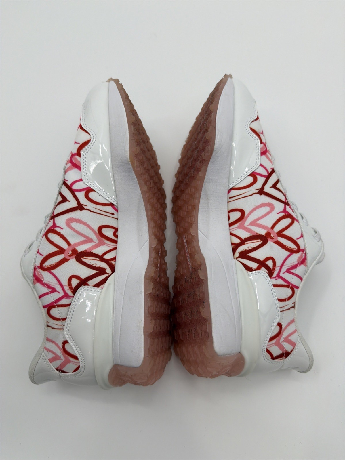 NEW Rare Skechers Mark Nason Pink, Red, White Heart Artsy Art Decor Size 10 Love