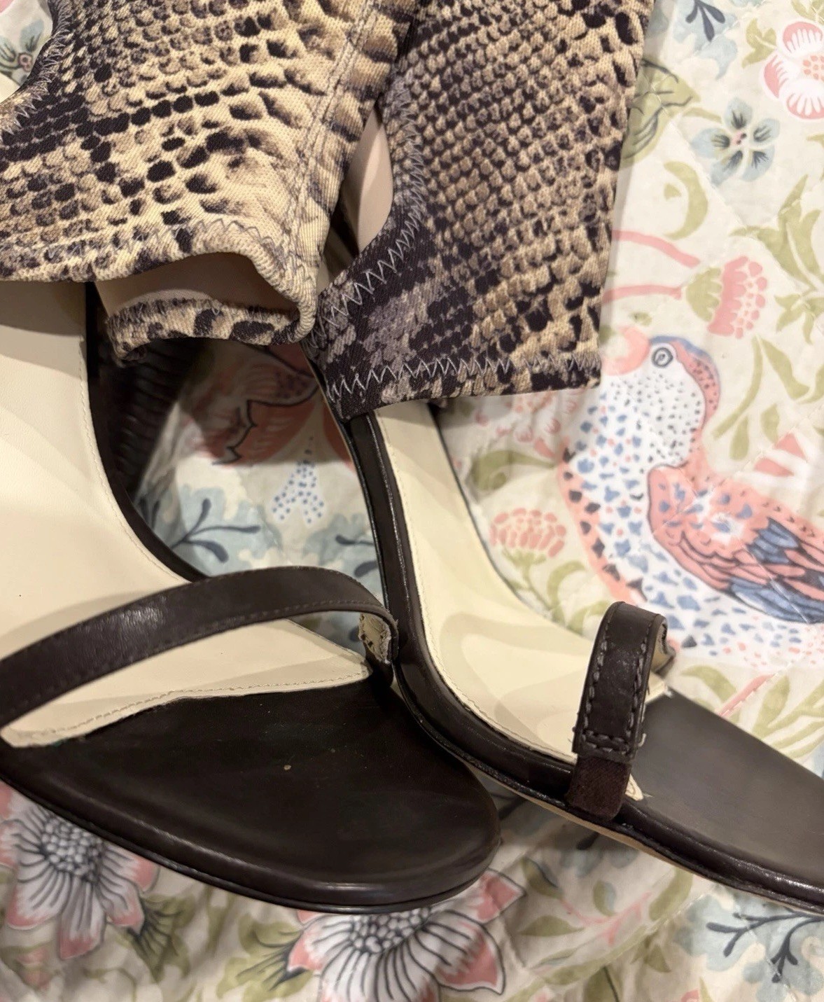 Via Spiga Size 10 Strappy And Elastic Sleeve Leopard Sexy Sandals Stilettos NWOB