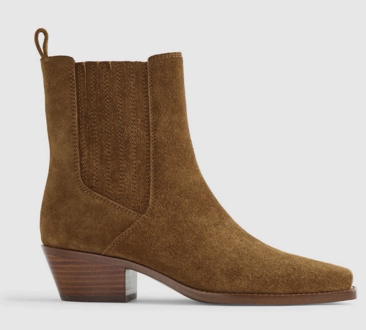 Madewell The Ingrid Chelsea Boot in Tan/Brown Suede Size 8 M NWOB $228