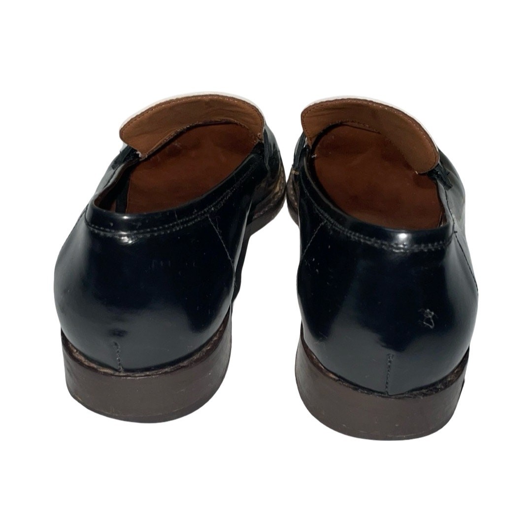 Bimba & Lola Black White Patent Leather Loafers Size: EU 38 US 7.5