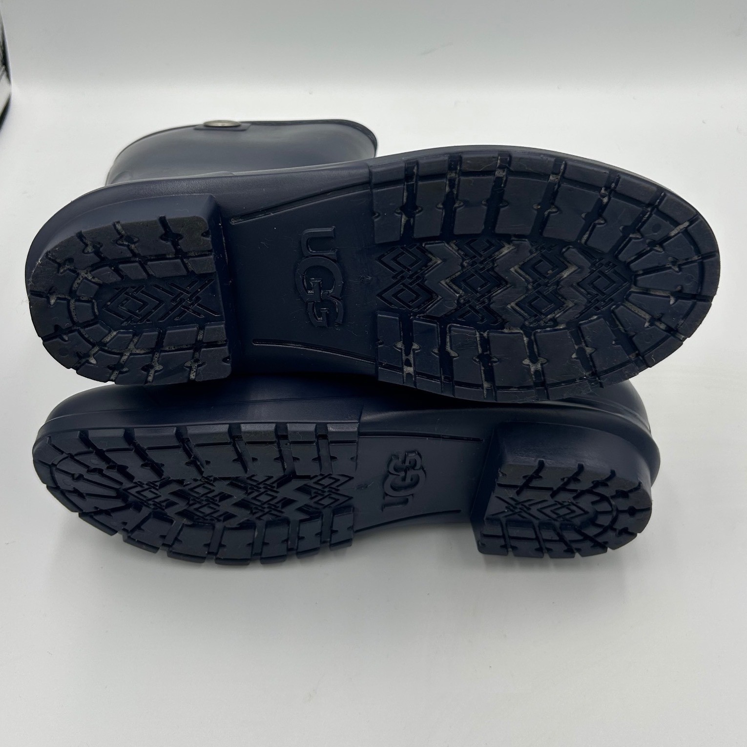 UGG Shaye Navy Blue Rubber Waterproof fur lined boots