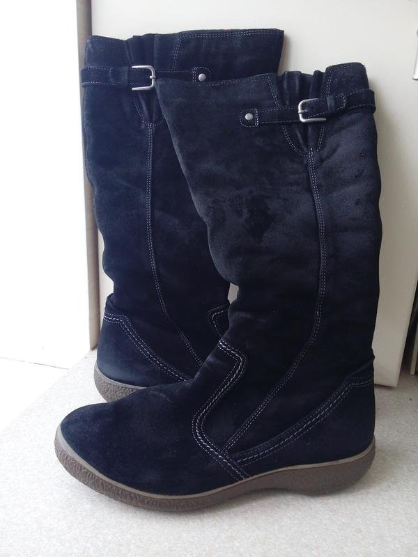 Women Ecco Boots Black Suede 36 #3PYF