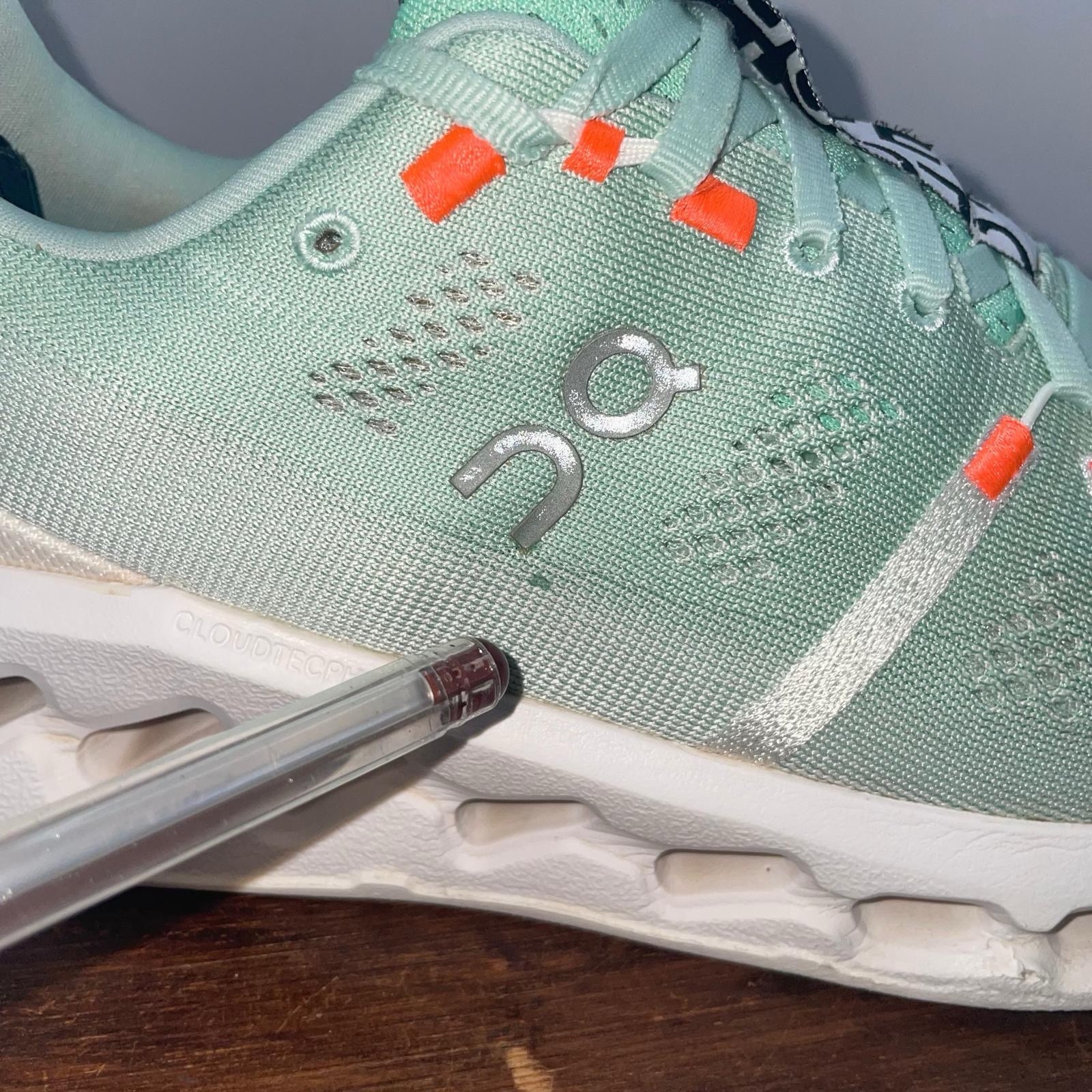 On Cloudsurfer Mint Green Orange Road Running Shoes 3WD10441071 Womens 9.5