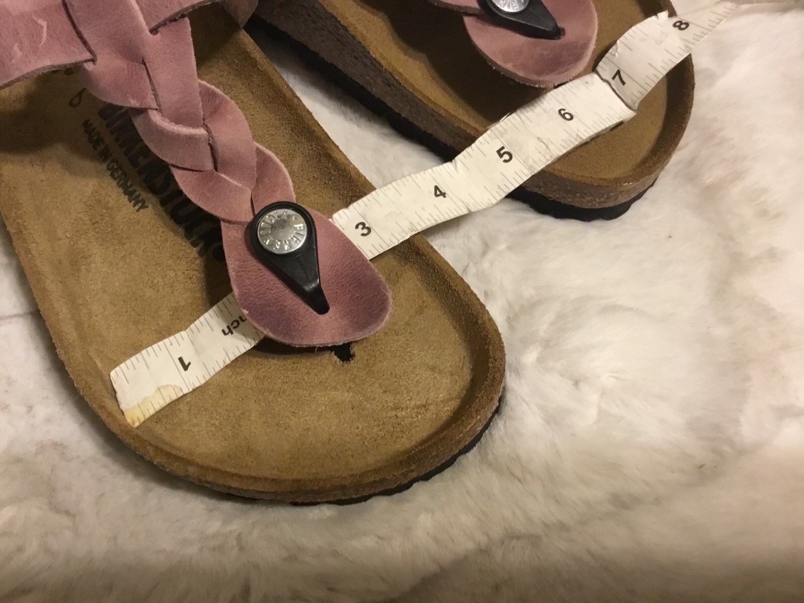 Birkenstock Woman’s Shoes Gizeh Braid Oiled Leather Sandals Lavender SZ5 US NEW
