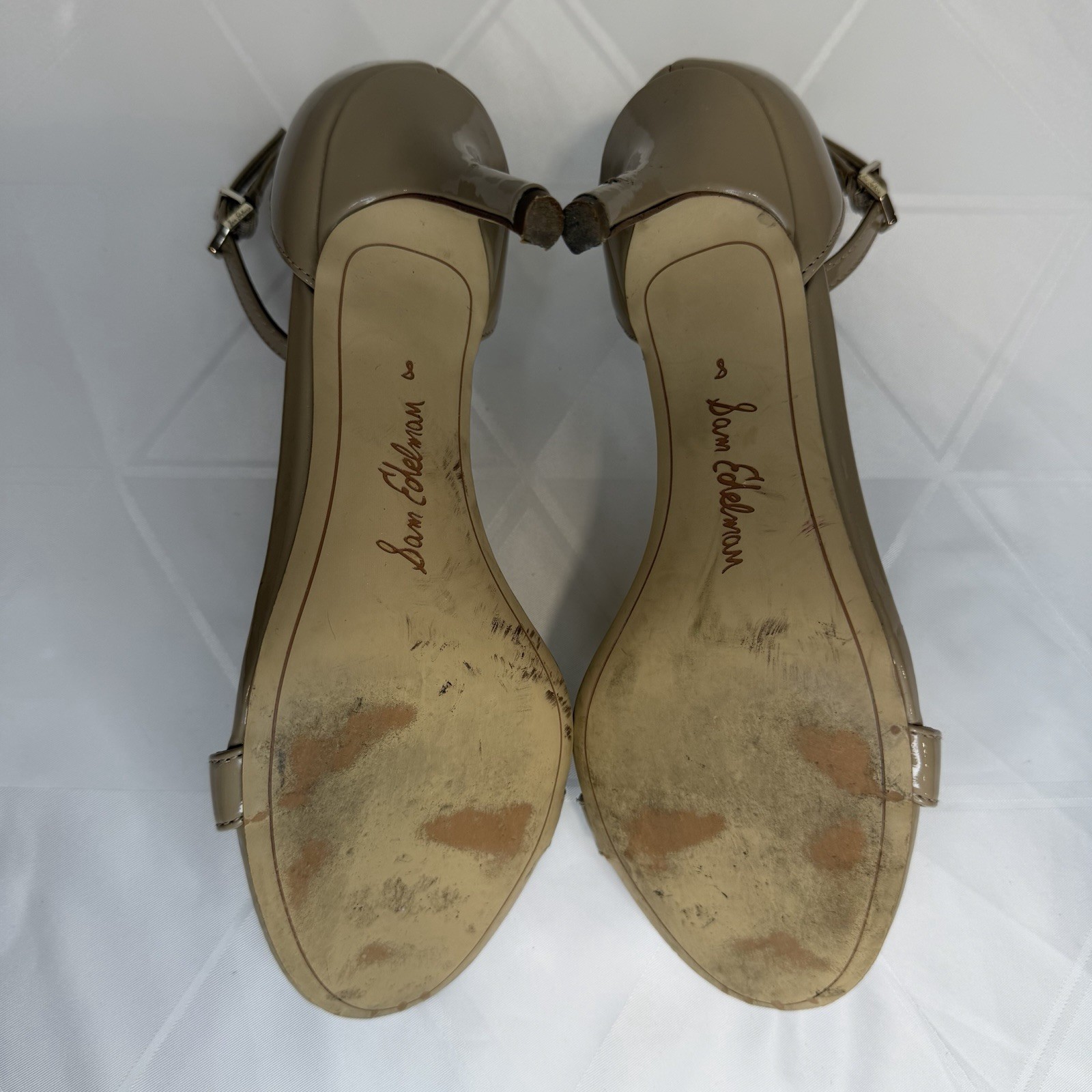 Sam Edelman Women’s Nude Colored Sandals Ariella With 3” Heels Size 8