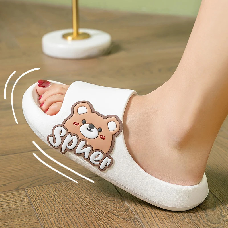 Women wearing slippers for summer outings, new indoor home, bathroom, anti slip