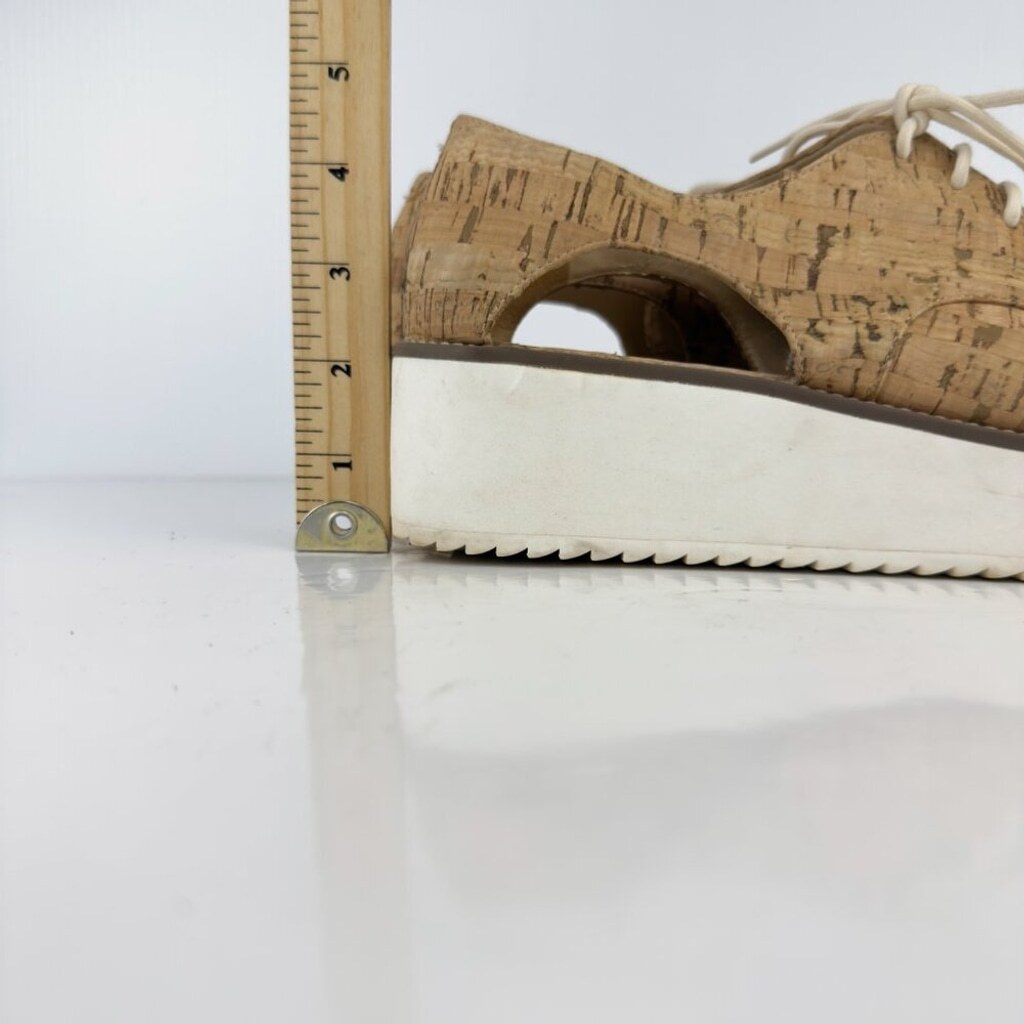 SCHUTZ Oxford Flatform Cut Out Cork Lightweight Contemporary Summer sz 41