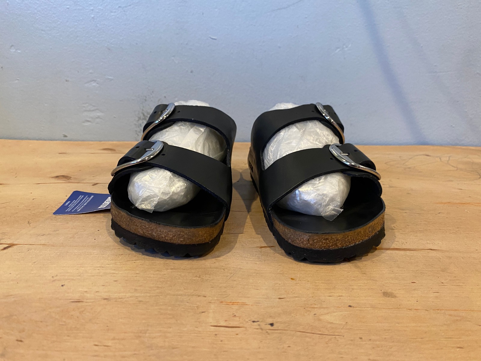 NWT Birkenstock Arizona Big Buckle Slide , Sz EU 40 / US 9 – 9.5 , Black Leather