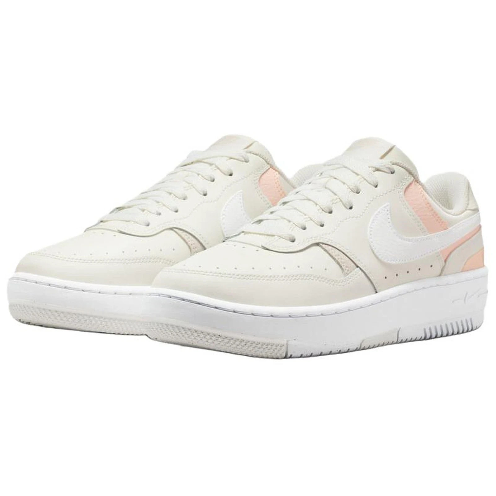 Nike DX9176-120 Cream Pink Gamma Force Women Platform Low Casual Sneakers