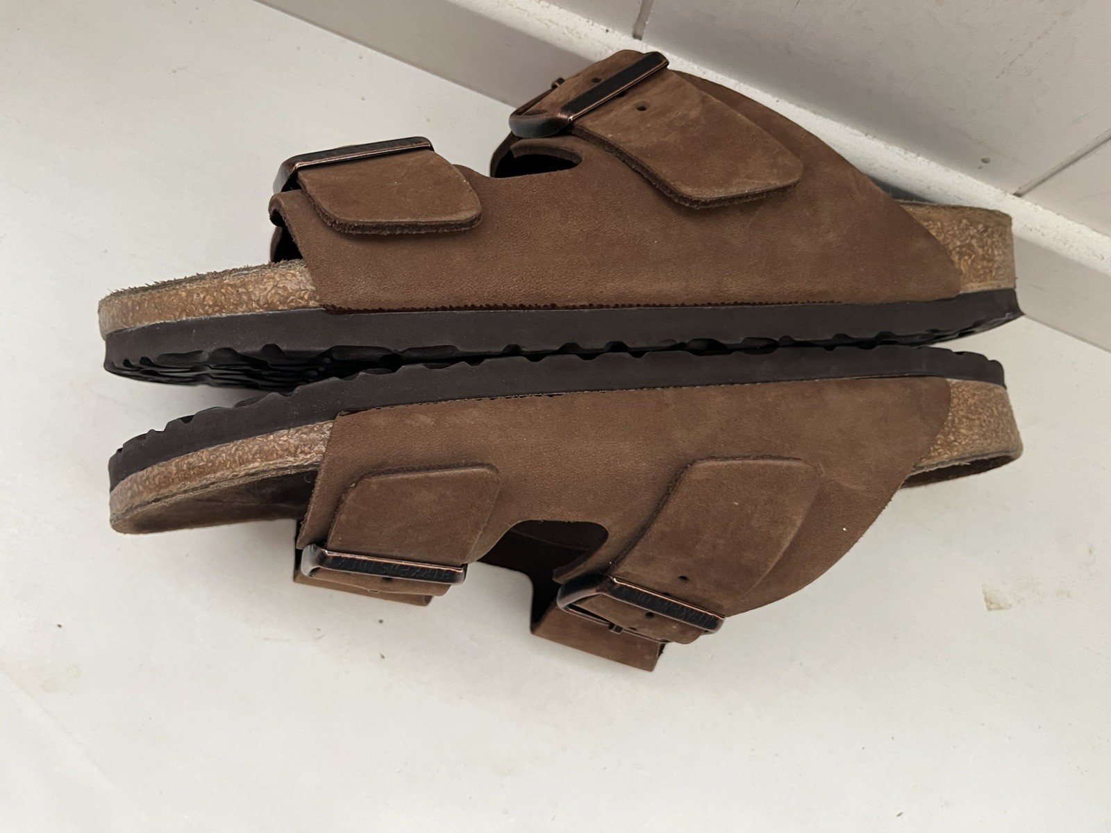 Birkenstock Arizona Nubuck Leather Mocha Brown EU 37 US W6