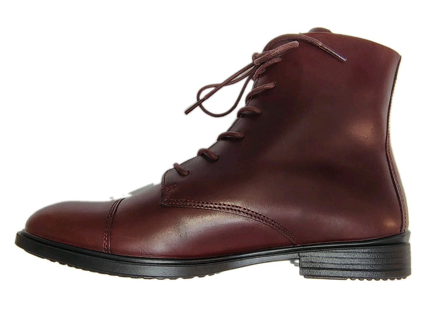 ECCO Touch 15 Lace Up Leather Ankle Booties Oxford Boots US Women 7-7.5 EU38 NEW