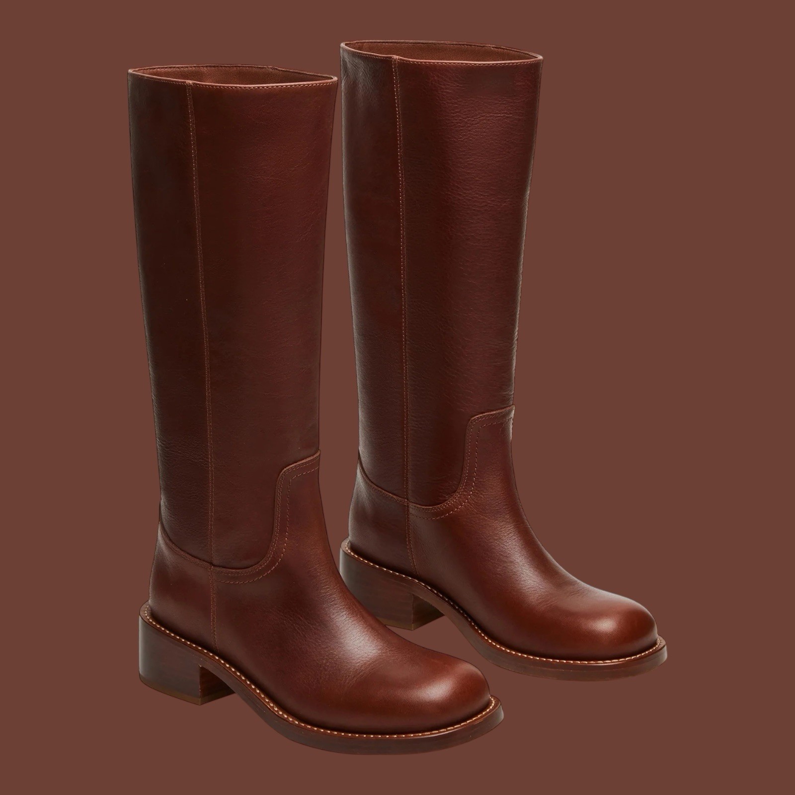Steve Madden Women’s Riggs Banana /Rust/Black Leather Boots (Sizes 6- 8 US)
