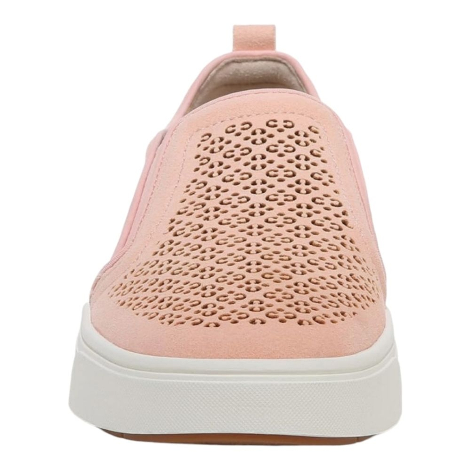 Vionic Kimmie Perf Roze Coral Laser Cut Arch Support Slip on Sneaker Shoe 7.5