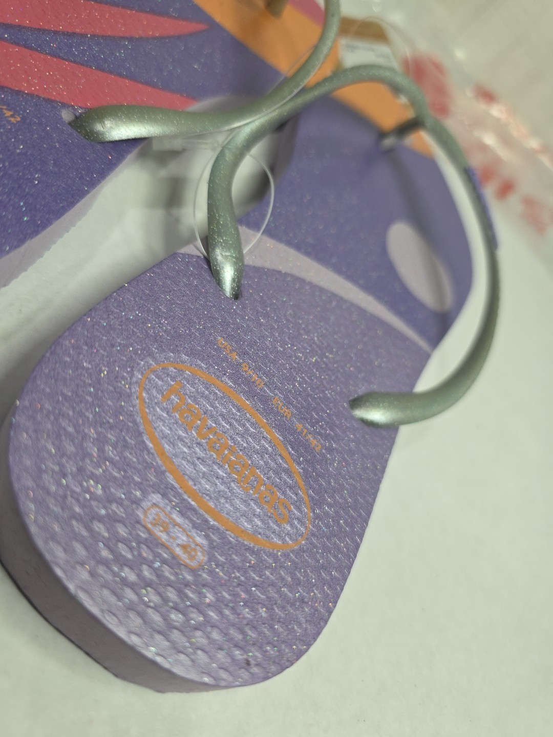 Havaianas Women’s Slim Palette Glow Flip Flop Sandals Quiet Lilac W 9/10 New