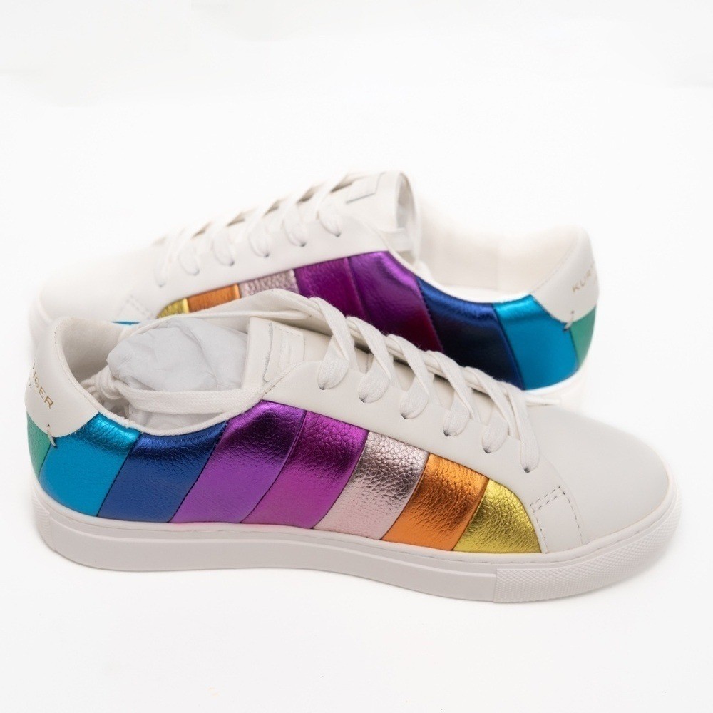 KURT GEIGER LONDON | New! Women’s Lane Stripe Low-Top Sneakers