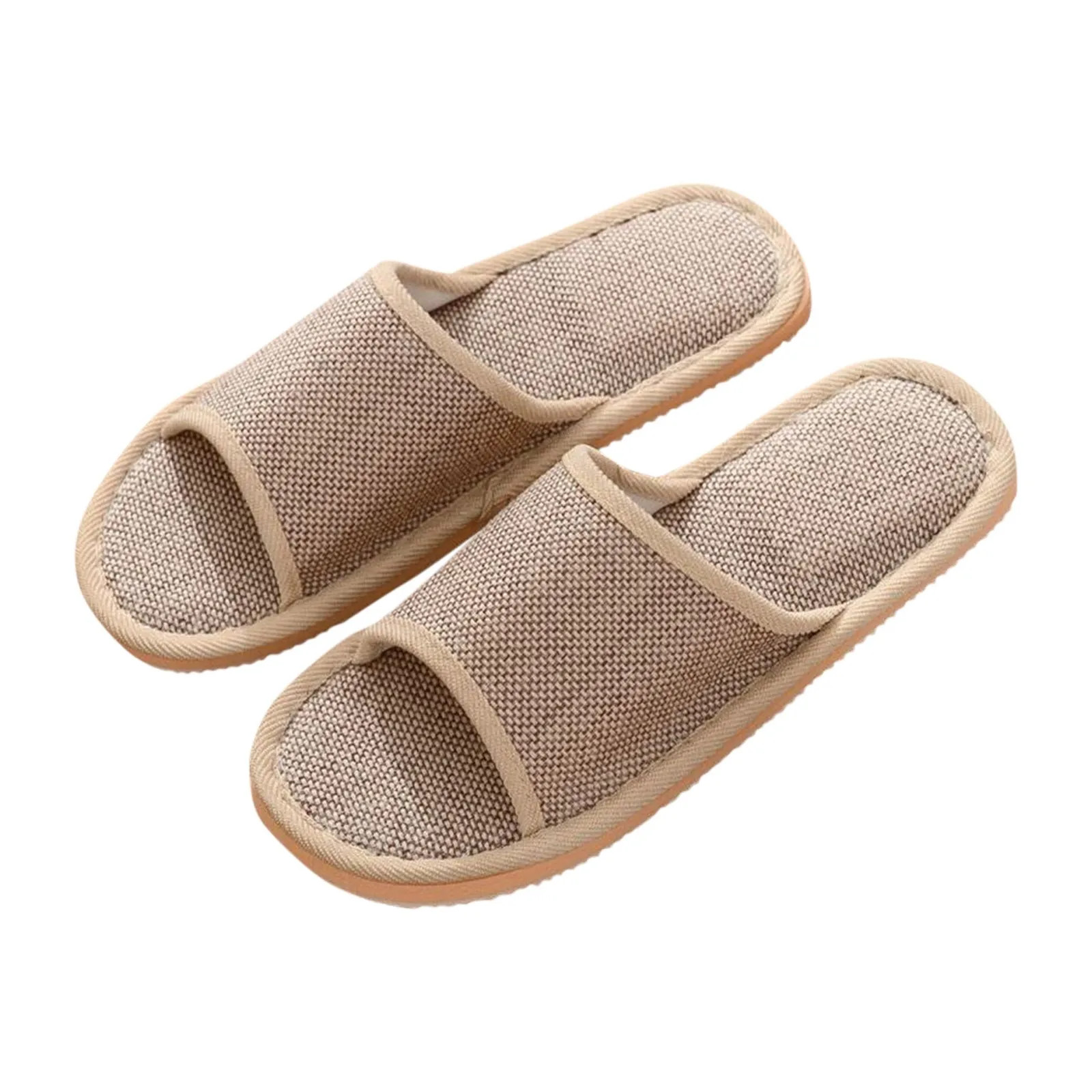 Four Season Linen Home Slippers Women Indoor Bedroom Women House Slides Autumn U