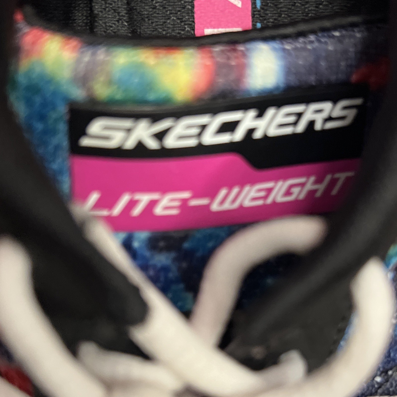 SKECHERS Memory Foam Tie Dye Lace-Up Lightweight Multicolor Low Top Sneakers