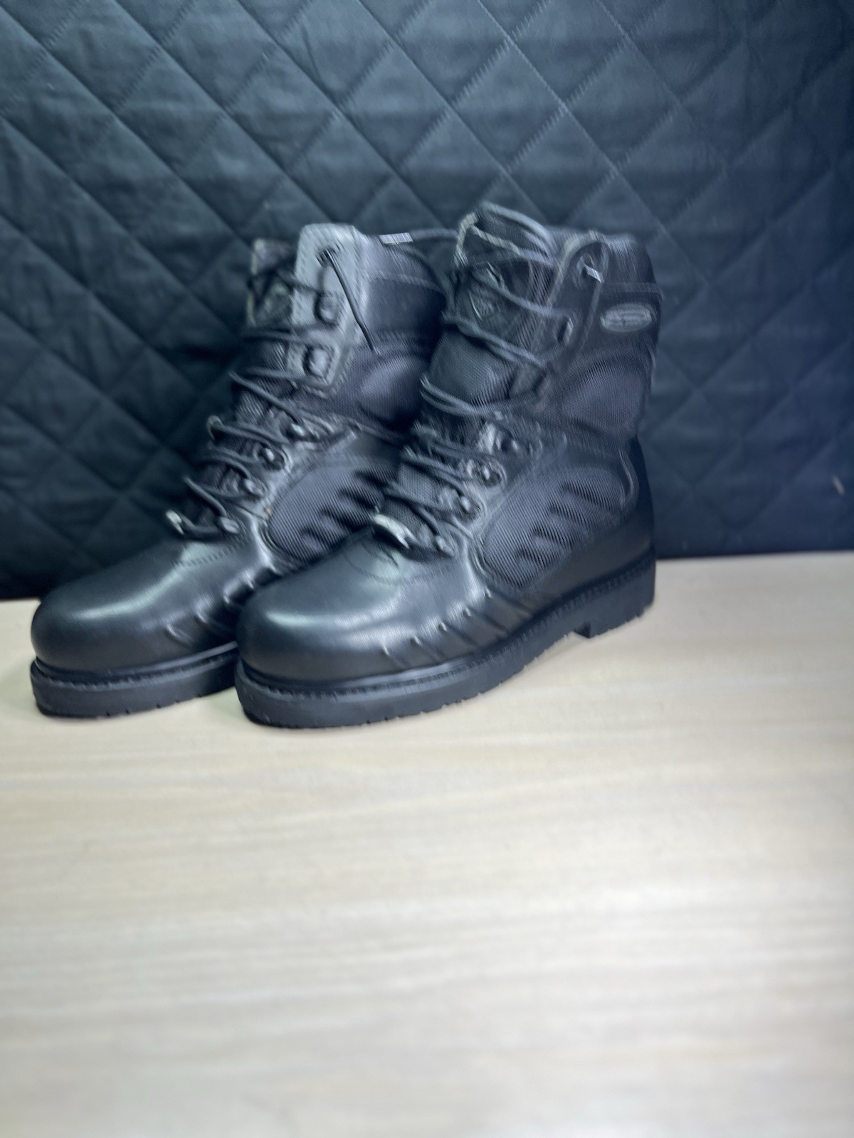 Harley Davidson Womens FXRG Motorcycle Boot Size 8.5 Black Leather GoreTex Laced