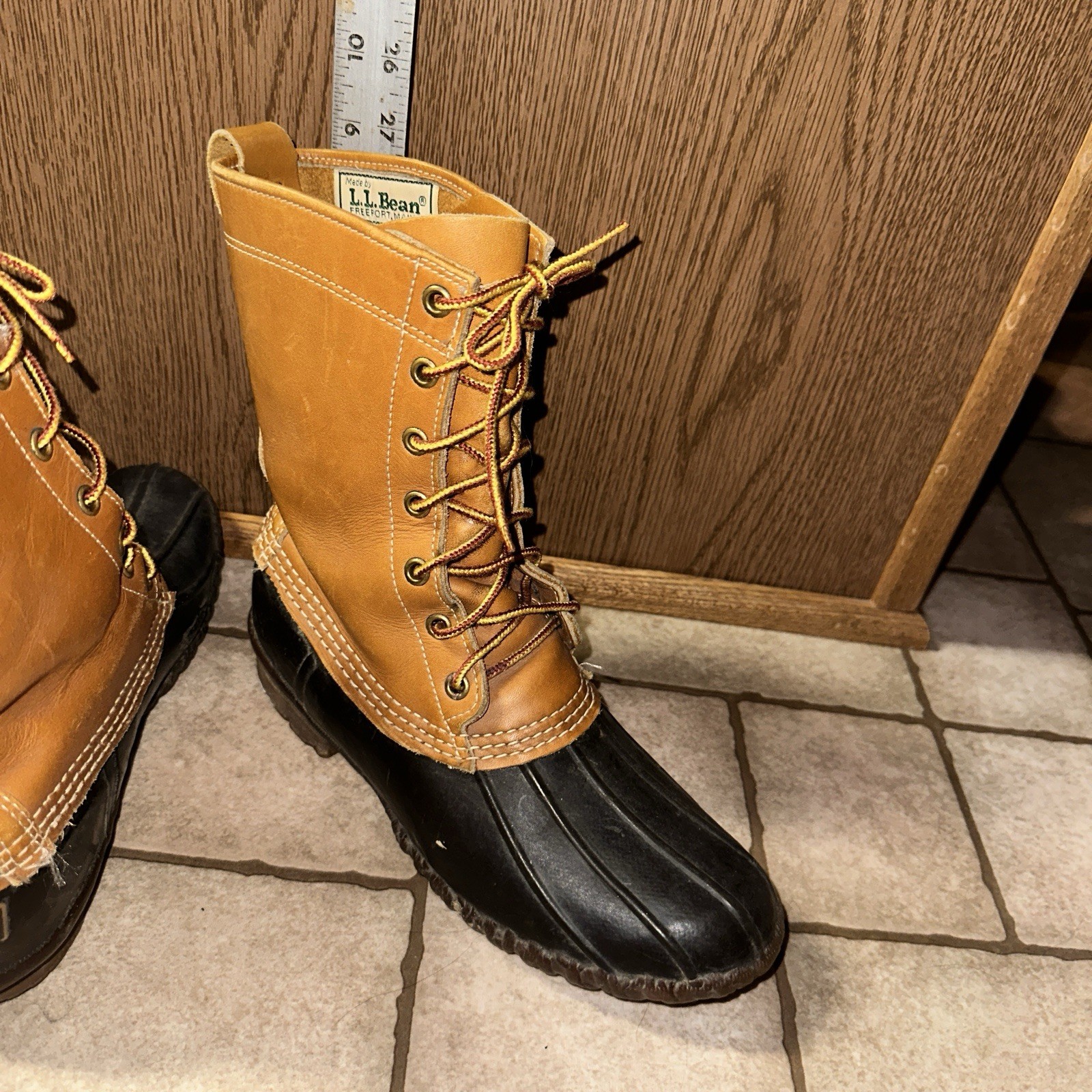 LL Bean Vtg Maine Hunting Boots Womens Size 8 Duck USA Made Snow Rain