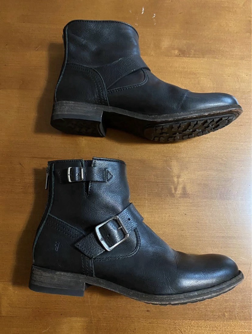 Frye Women’s Black Leather Boots – Size 7.5B – Classic Western / Riding Style