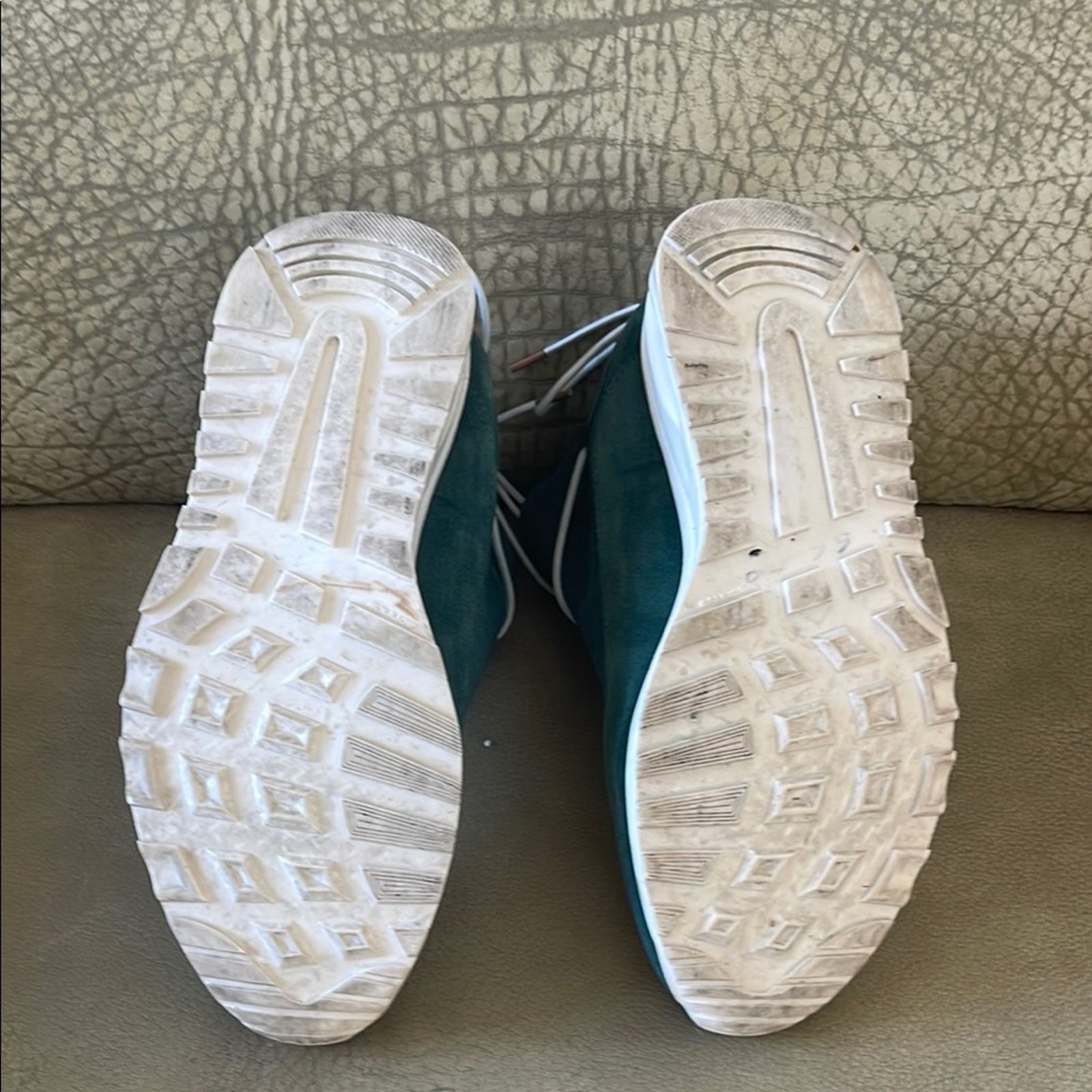 Filling Pieces Teal Hand Crafted Modern High-Top Women Leather Sneakers Size 38