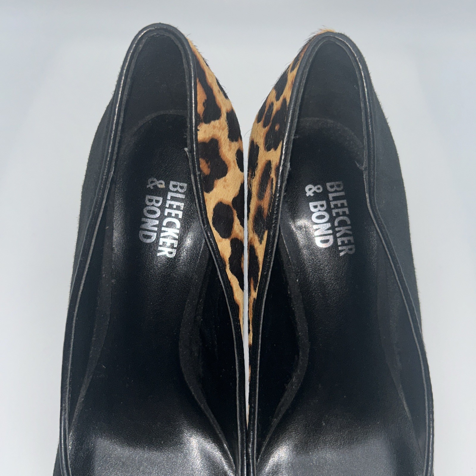 BLEECKER & BOND Women’s Parker Pumps Calf Hair and Suede BLK/Leopard SZ: 6.5 M