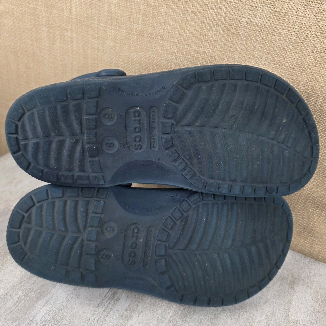 Crocs Clogs Baya Style Dark Blue Navy Slip On Comfort Shoes Men’s 6 Women’s 8