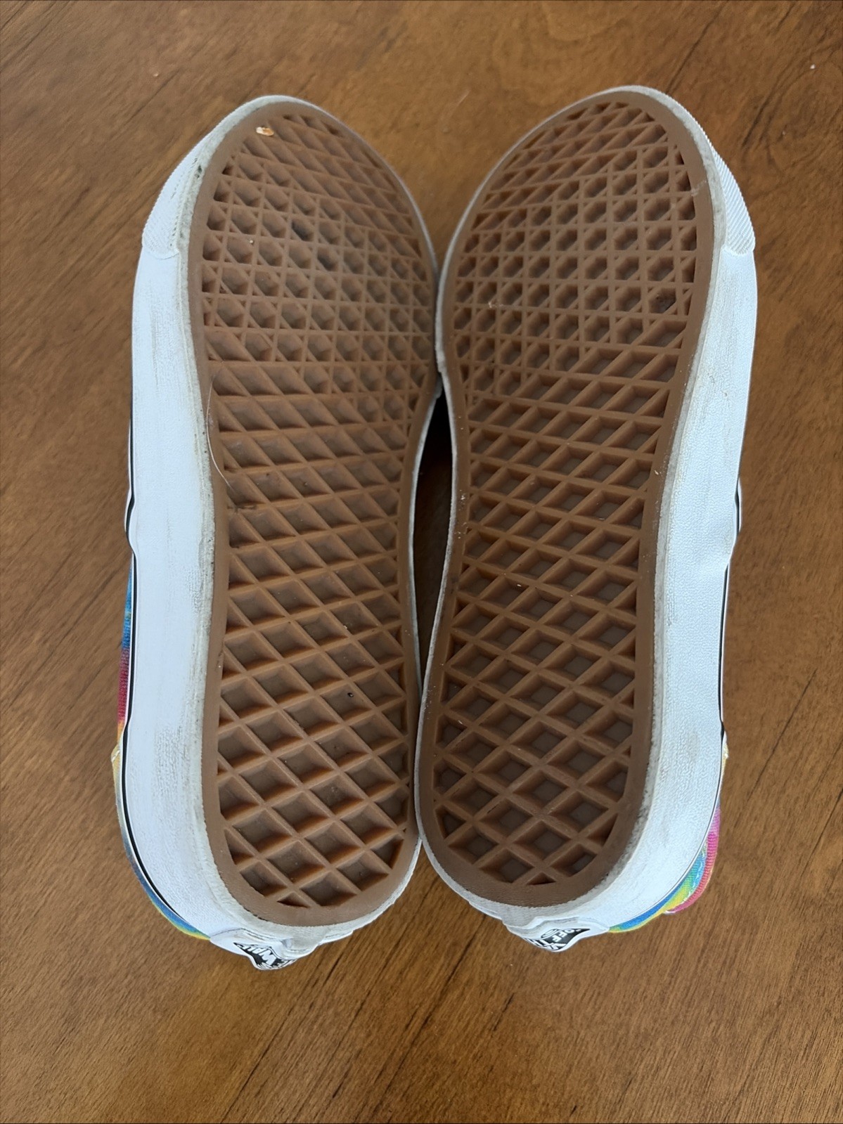 Vans Tie Dye Shoes Red Blue Yellow Green Slip On M6 W7.5