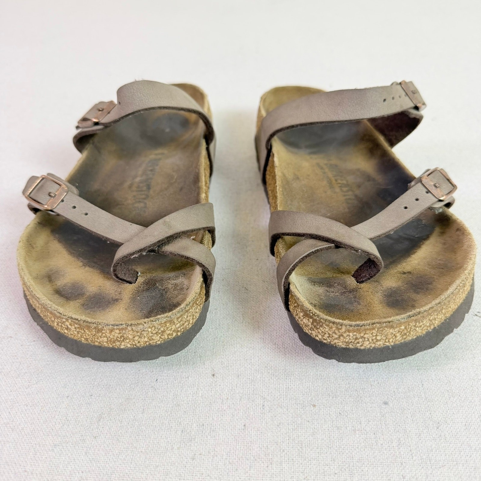 Birkenstock Mayari Sandals Womens 40 9-9.5 Mocha Brown Toe Loop Outdoor Granola