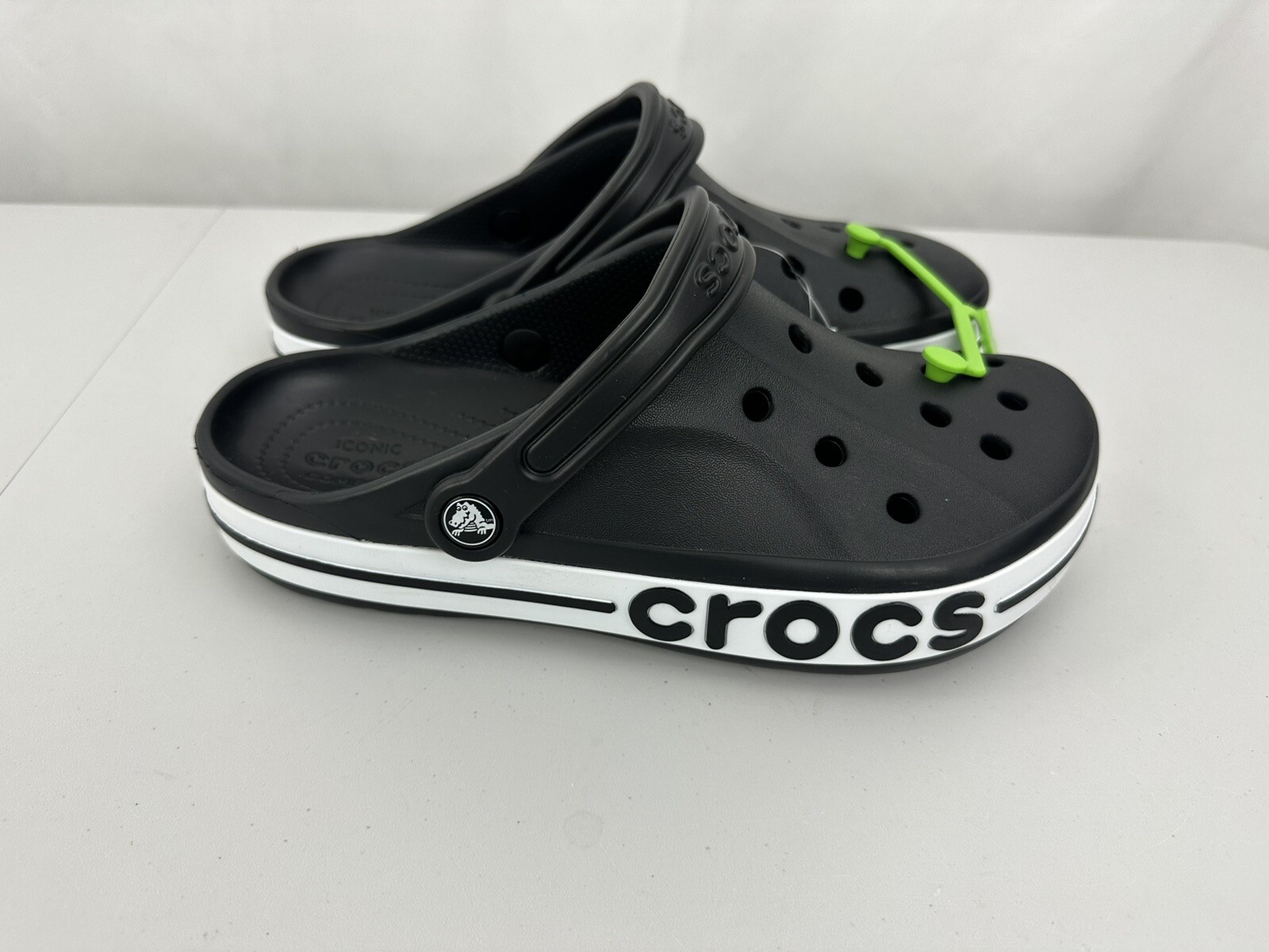 Crocs Bayaband Clog Unisex Women’s US Size 10 Black & White 205089-066 NWT