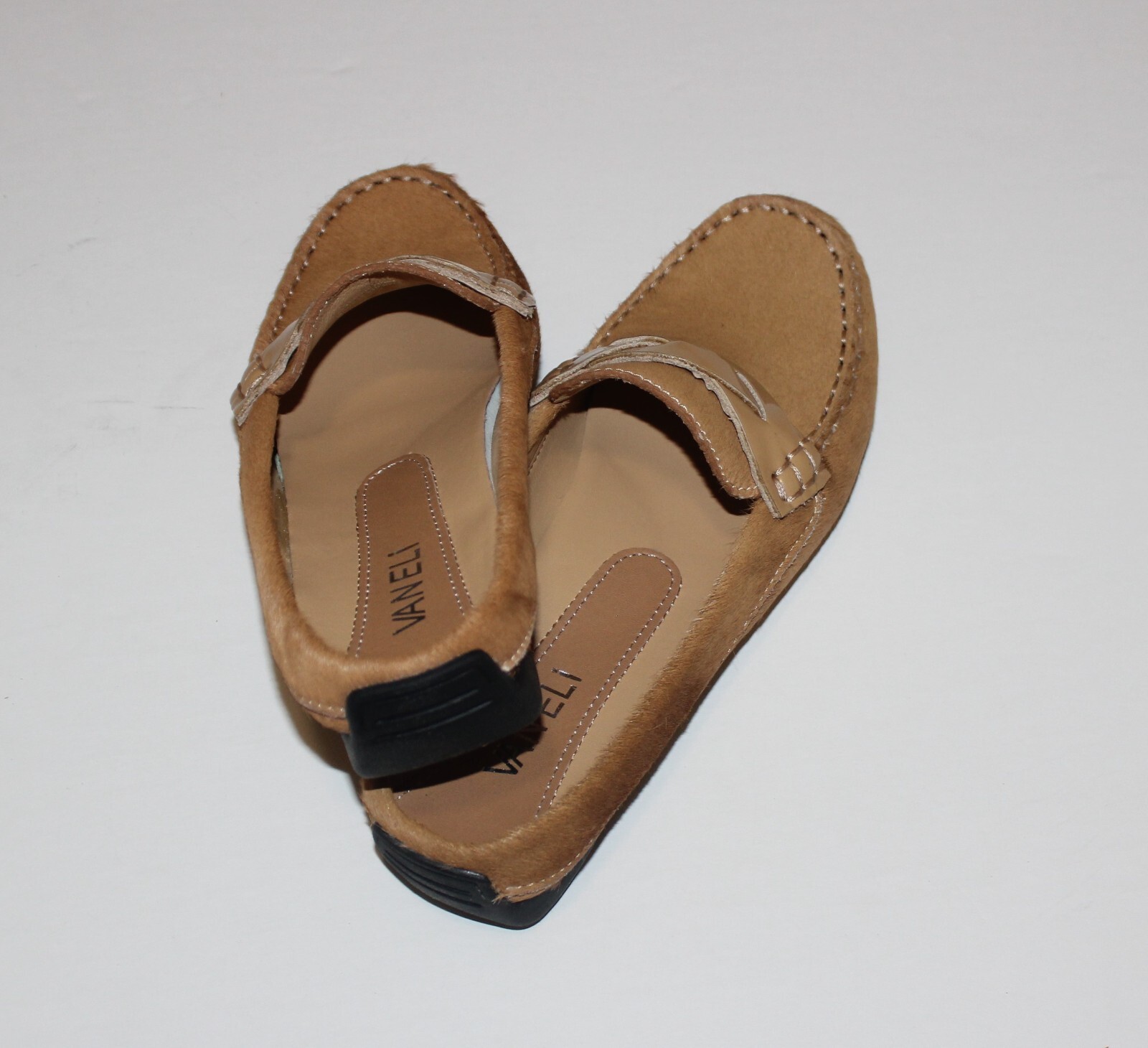 VANELI RADWAN CAMEL GENUINE CALF HAIR LOAFER US 6.5M