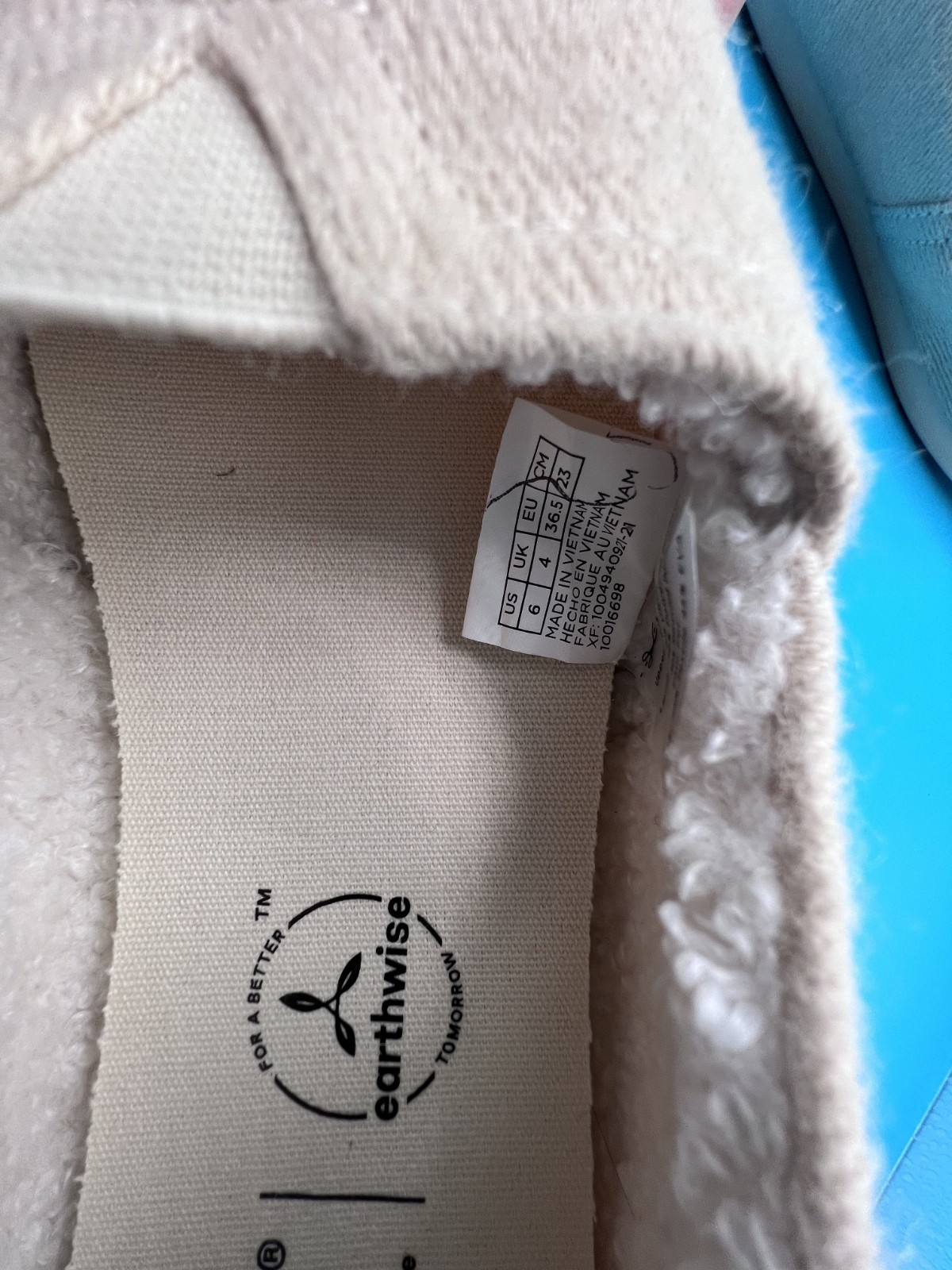 NEW TOMS Women’s Alpargata Loafers Fleece Sherpa Lined Grey Herringbone Size 6