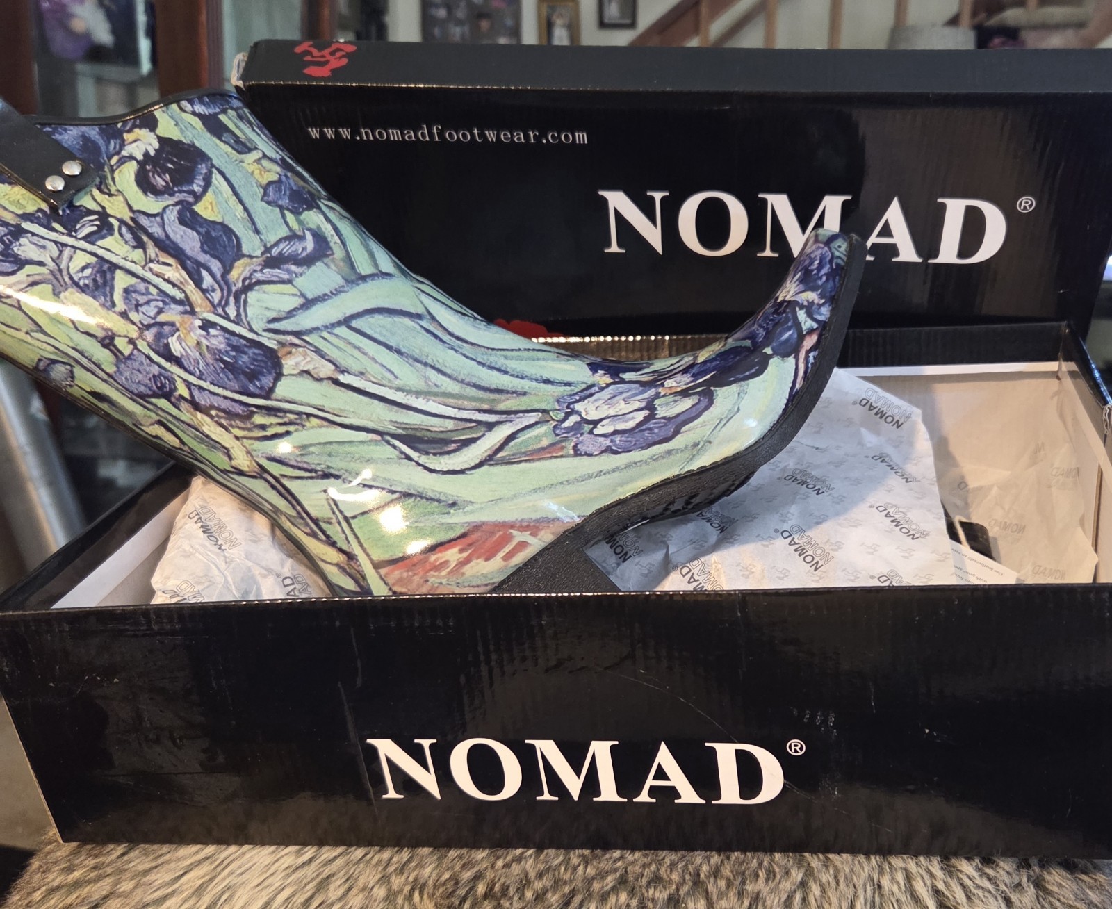 Nomad Sz 10 Iris Yippy Rain boots 0726