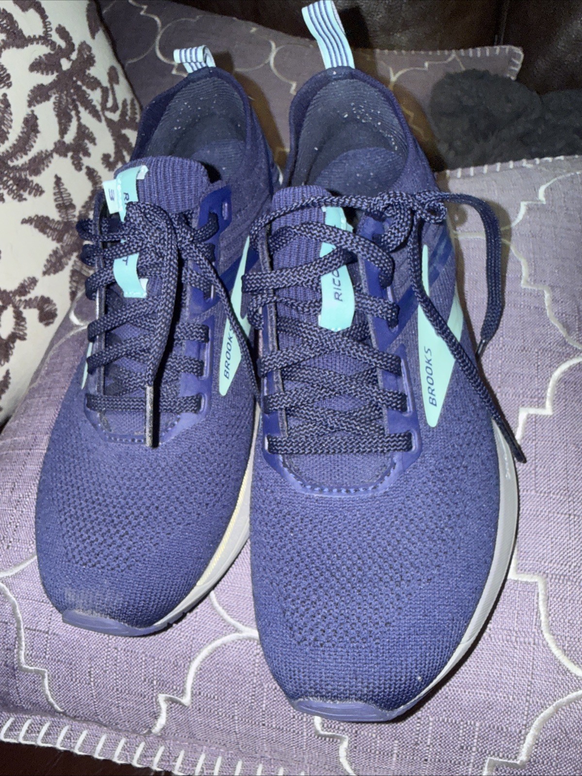 Brooks Women’s Ricochet Peacoat Blue DNA AMP Running Shoes Sz 8