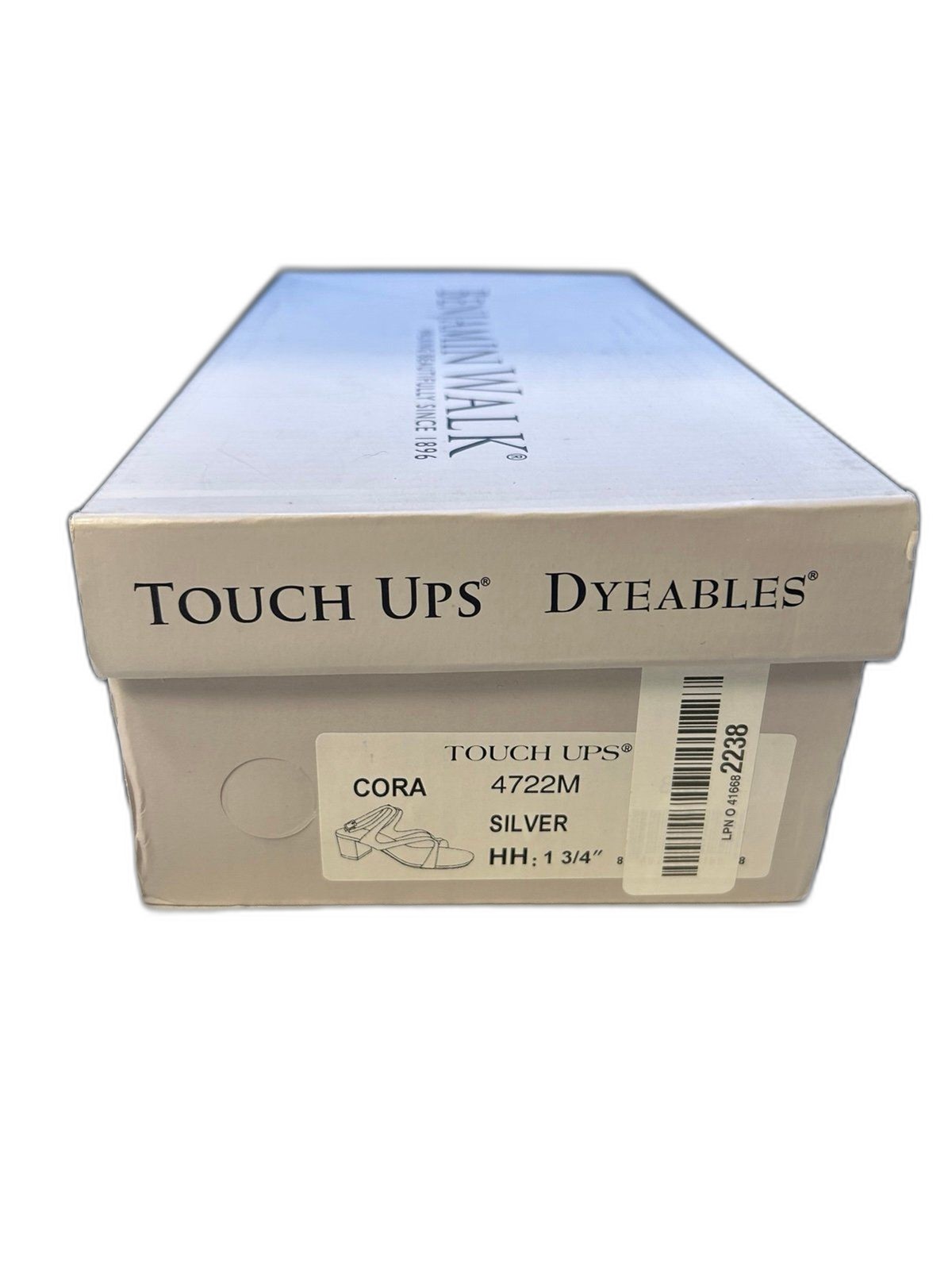Benjamin Walk Dyeables Touch Ups Silver Cora Sandals Heels womens 8 NIB